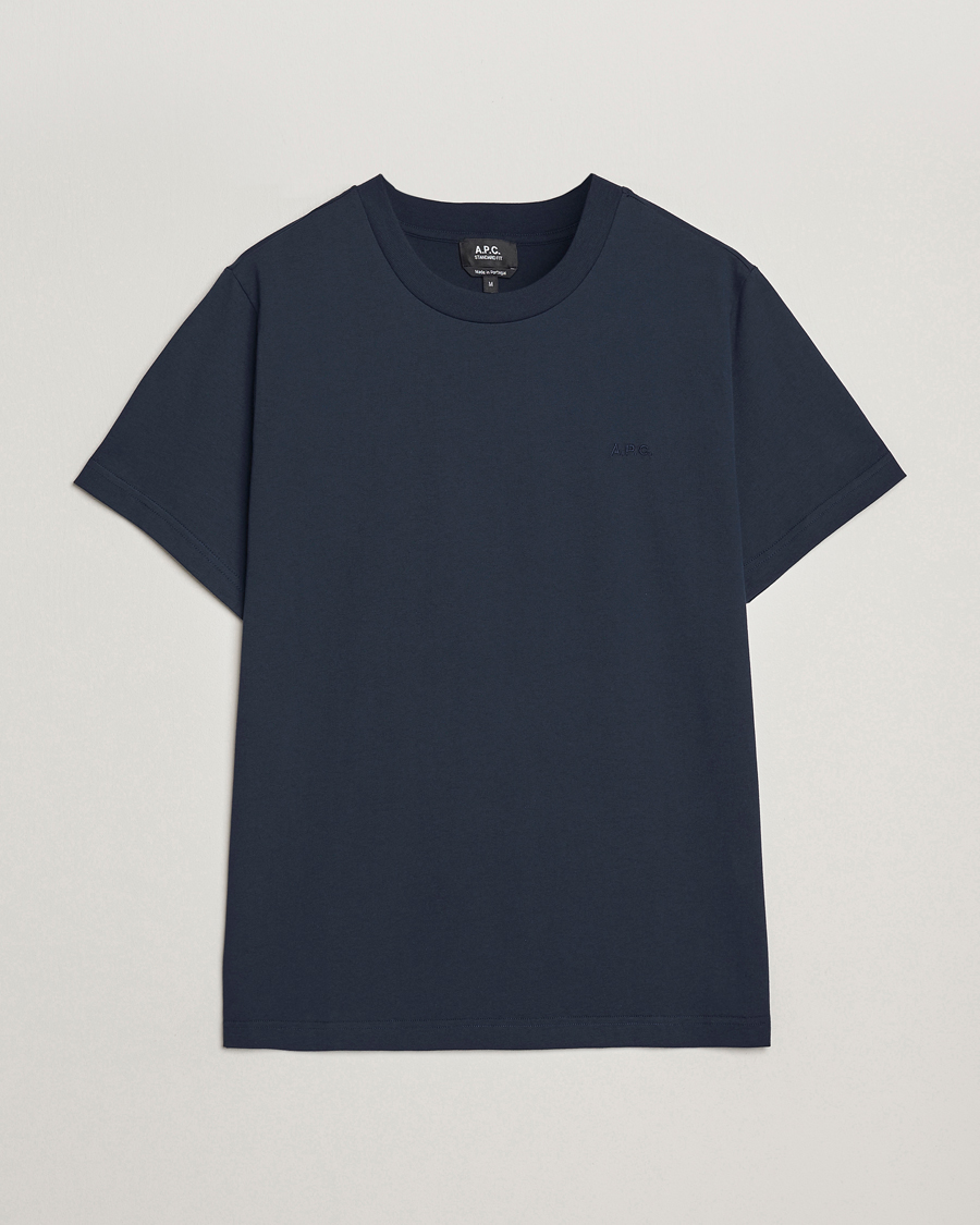 Herren | T-Shirts | A.P.C. | Embroidered APC T-Shirt Dark Navy