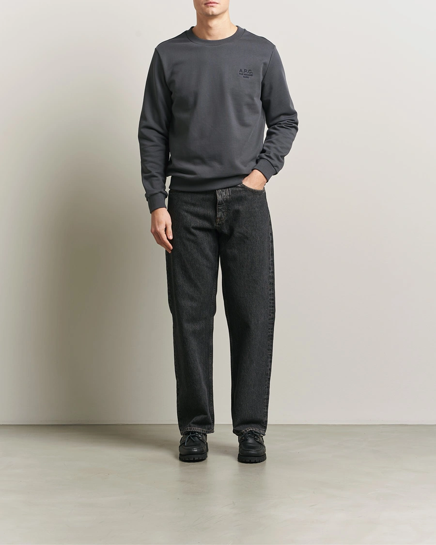 Herren | Pullover | A.P.C. | Rue Madame Tonal Sweatshirt Faded Black