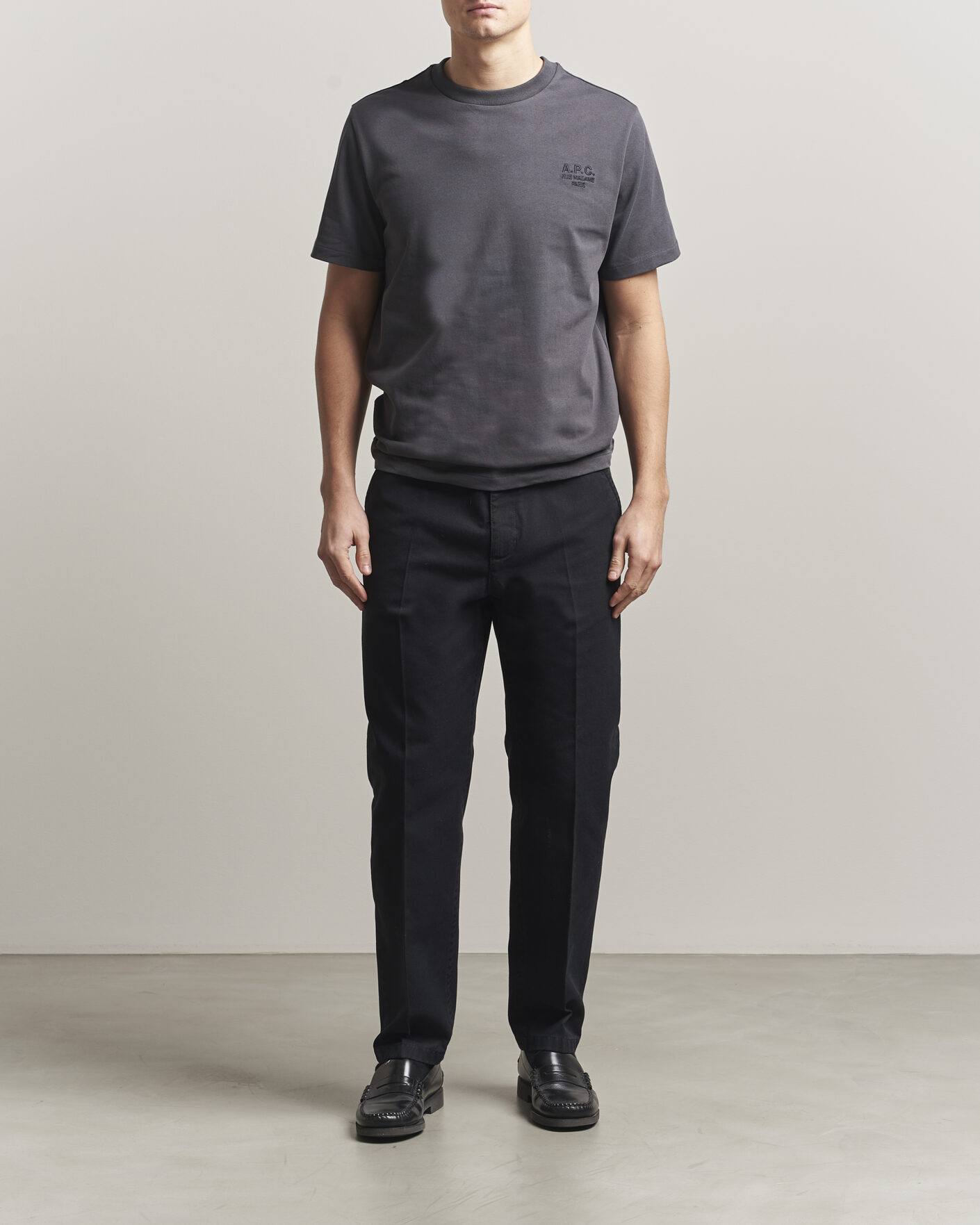 Herren | T-Shirts | A.P.C. | Rue Madame T-Shirt Faded Black