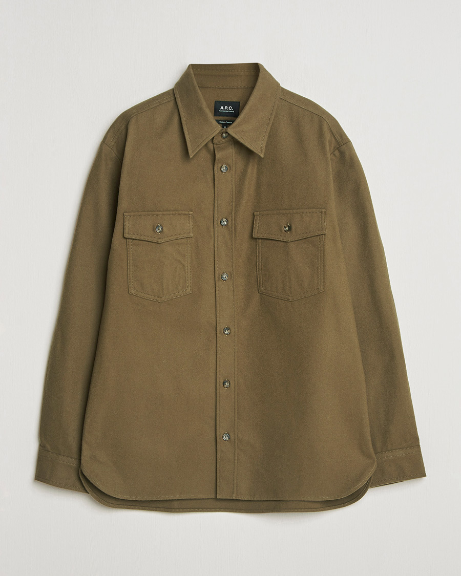 Herren | Hemden | A.P.C. | Brushed Cotton Overshirt Khaki