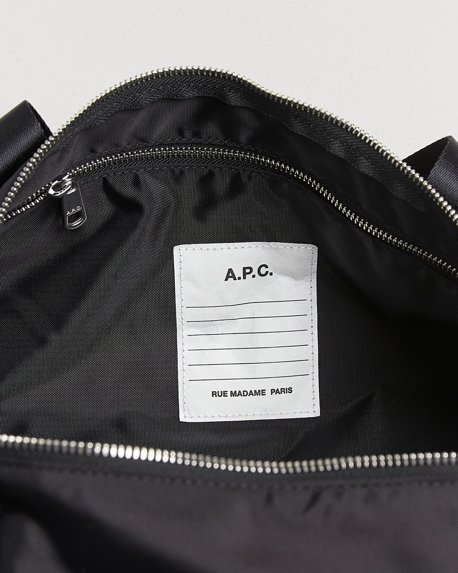 Herren | A.P.C. Backstage Nylon Cordura Gym Bag Black | A.P.C. | Backstage Nylon Cordura Gym Bag Black