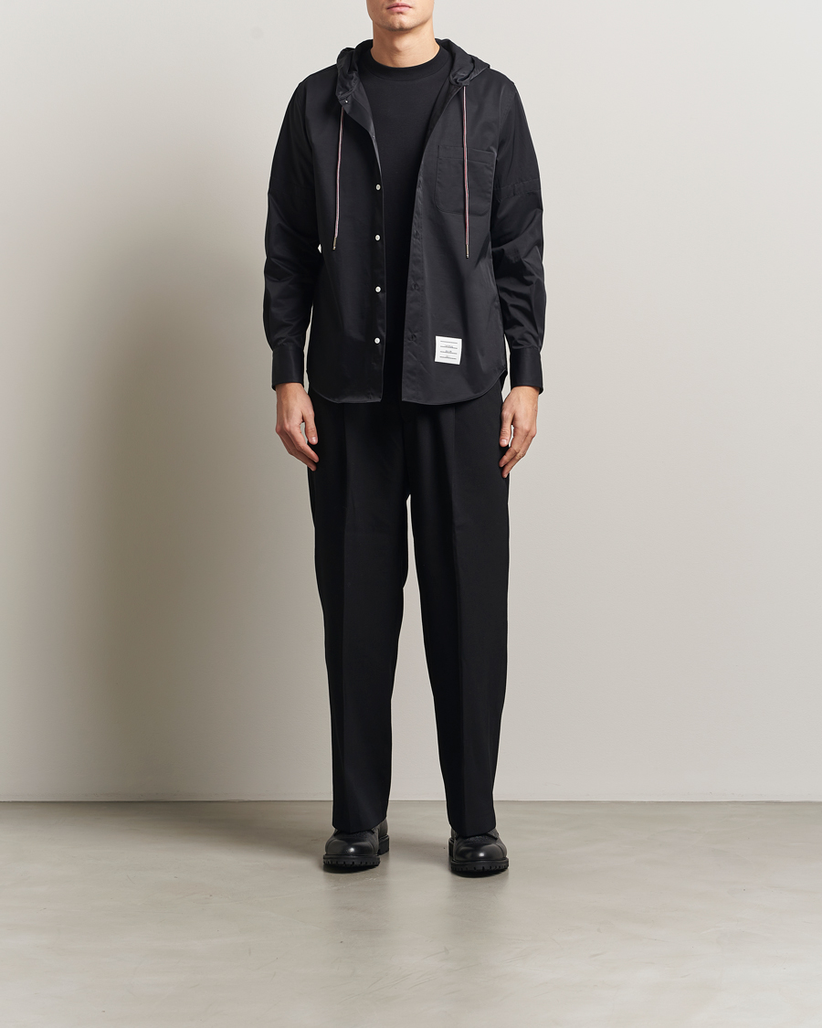 Herren | Hemden | Thom Browne | Long Sleeve Hooded Overshirt Black