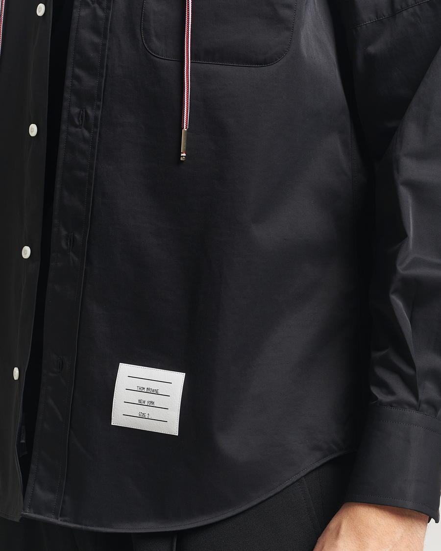 Herren | Hemden | Thom Browne | Long Sleeve Hooded Overshirt Black