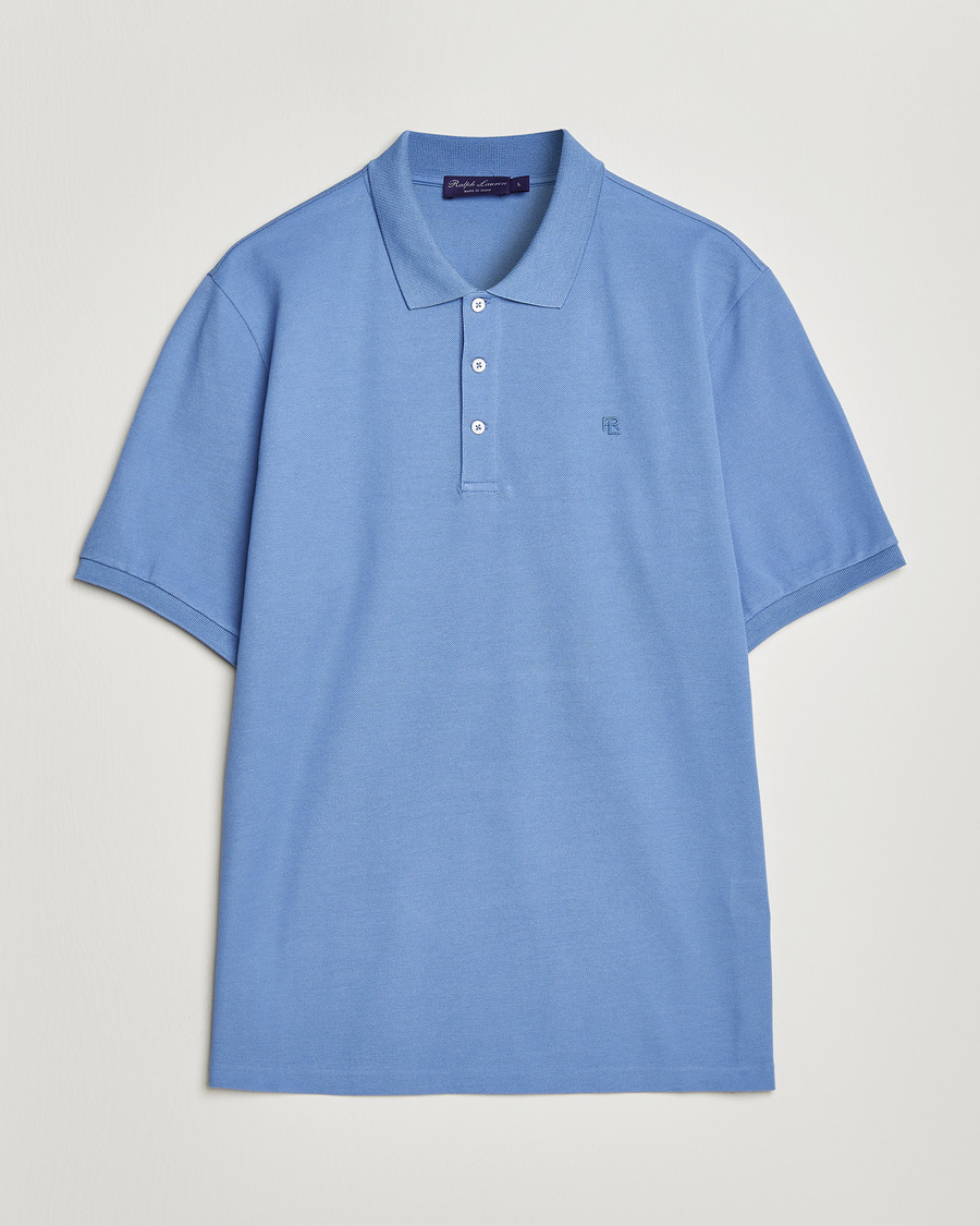 Herren | Poloshirts | Ralph Lauren Purple Label | Mercerized Cotton Polo Light Blue