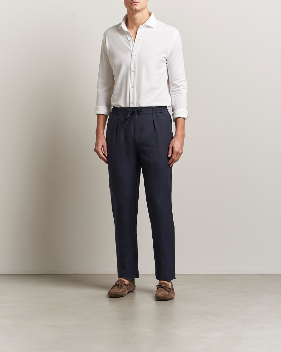 Herren | Hemden | Ralph Lauren Purple Label | Washed Cotton Pique Shirt White