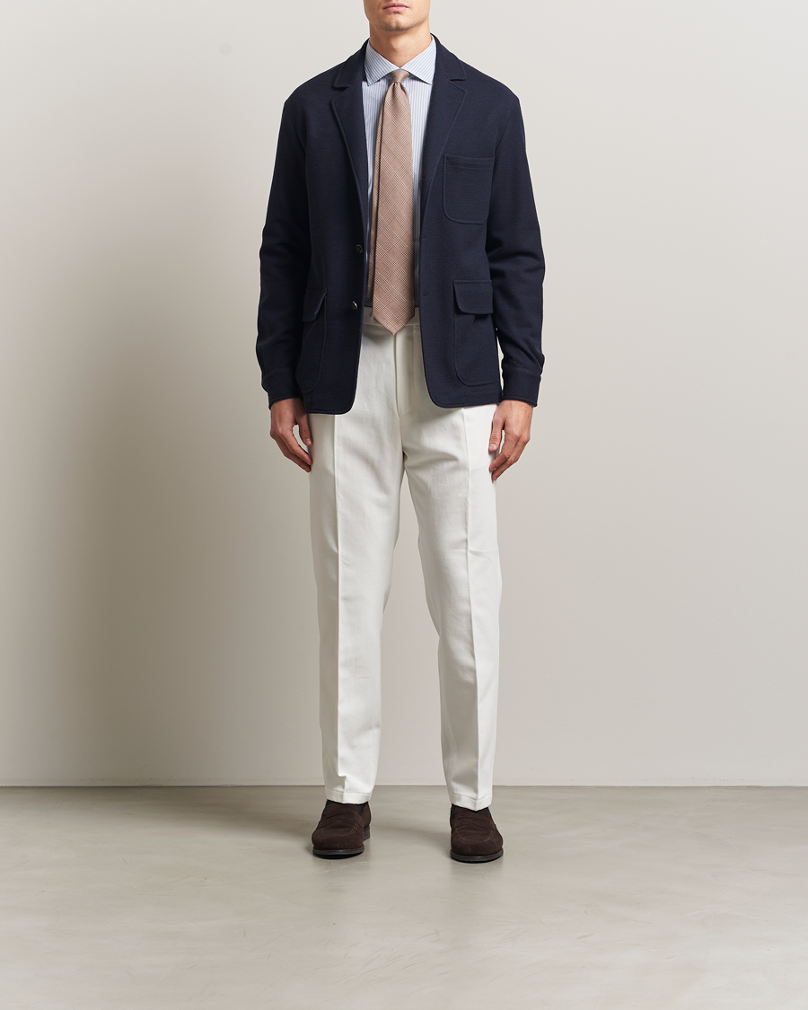 Herren | Sakkos | Ralph Lauren Purple Label | Wool/Cotton Jacket Chairman Navy