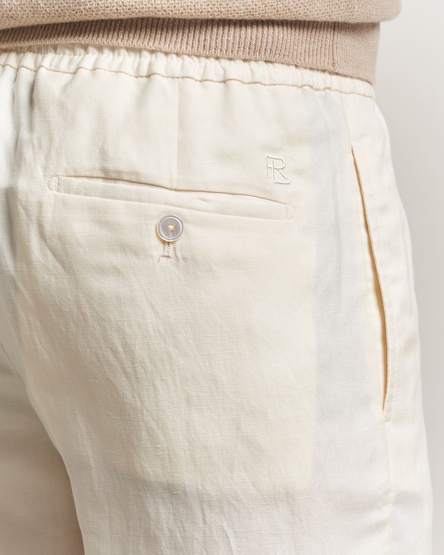 Herren | Shorts | Ralph Lauren Purple Label | Silk/Linen Drawstring Shorts Cream