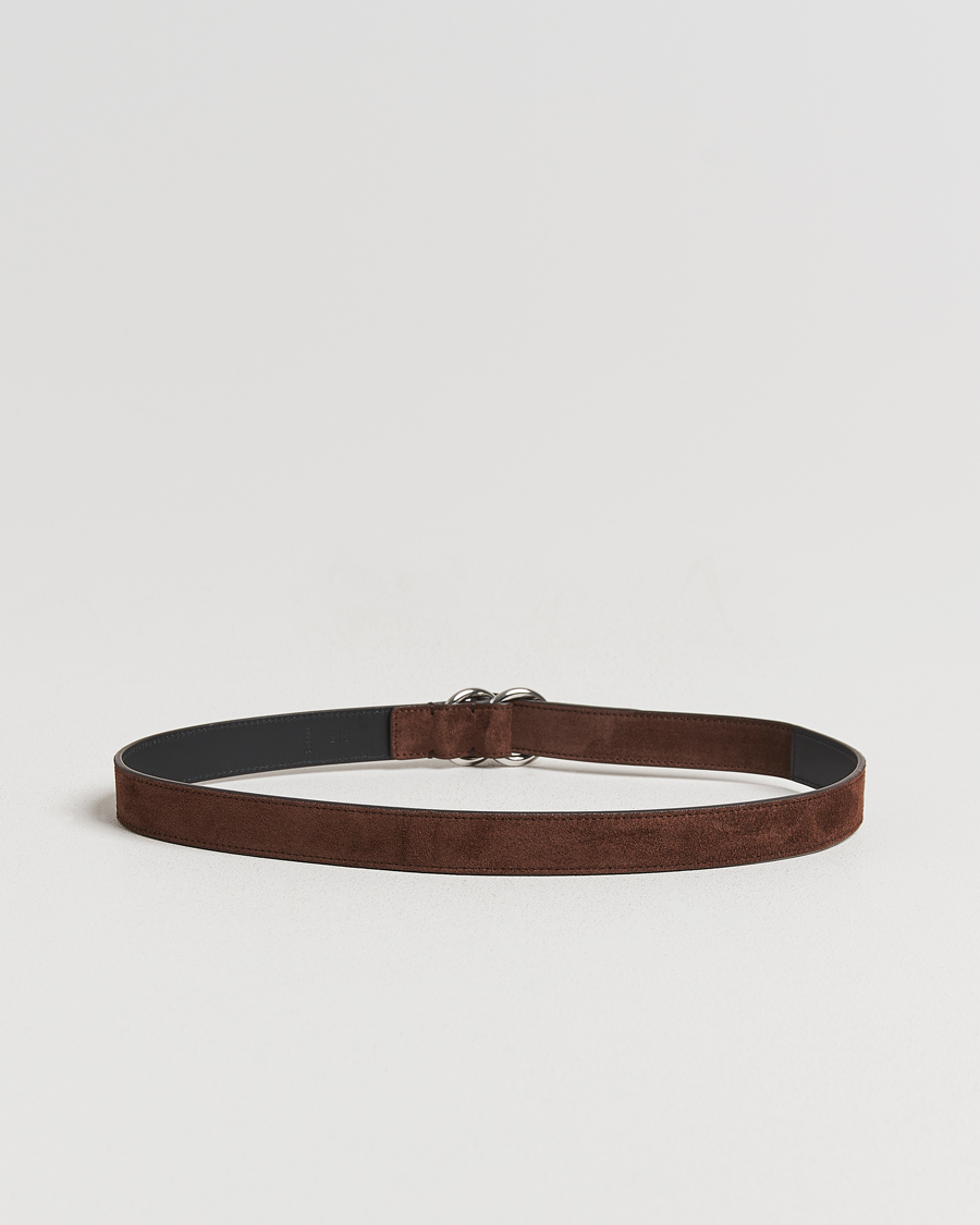 Herren | Gürtel | Ralph Lauren Purple Label | Ring Belt Dark Brown Suede
