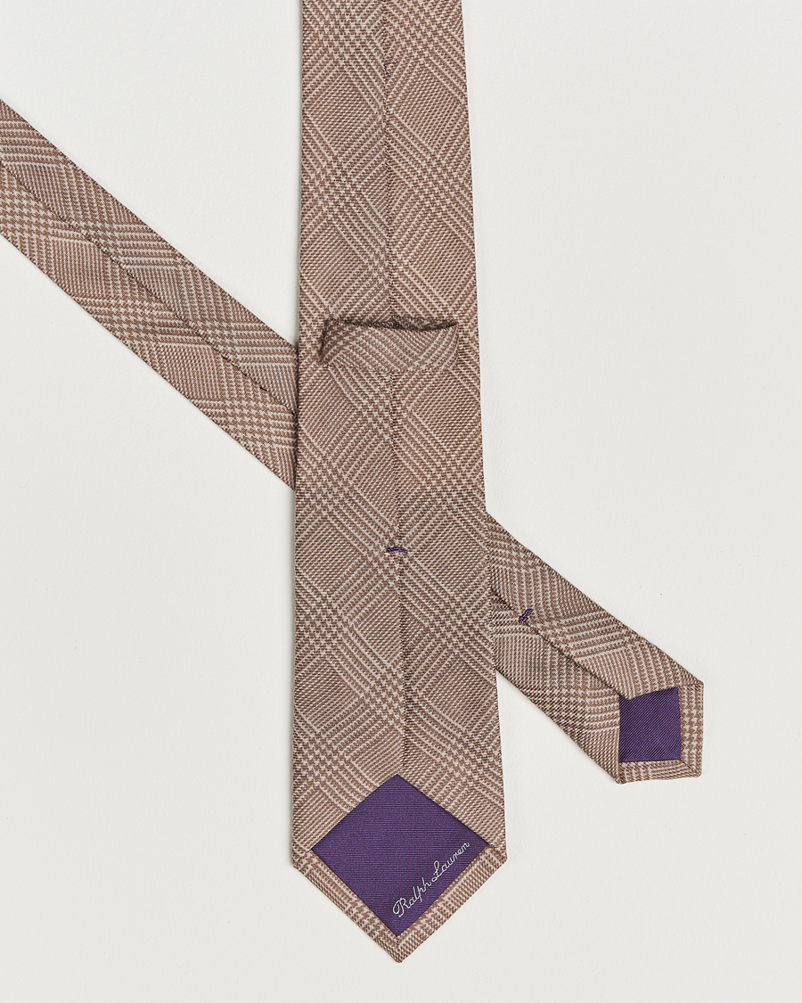Herren | Krawatten | Ralph Lauren Purple Label | Glenplaid Silk Tie Beige