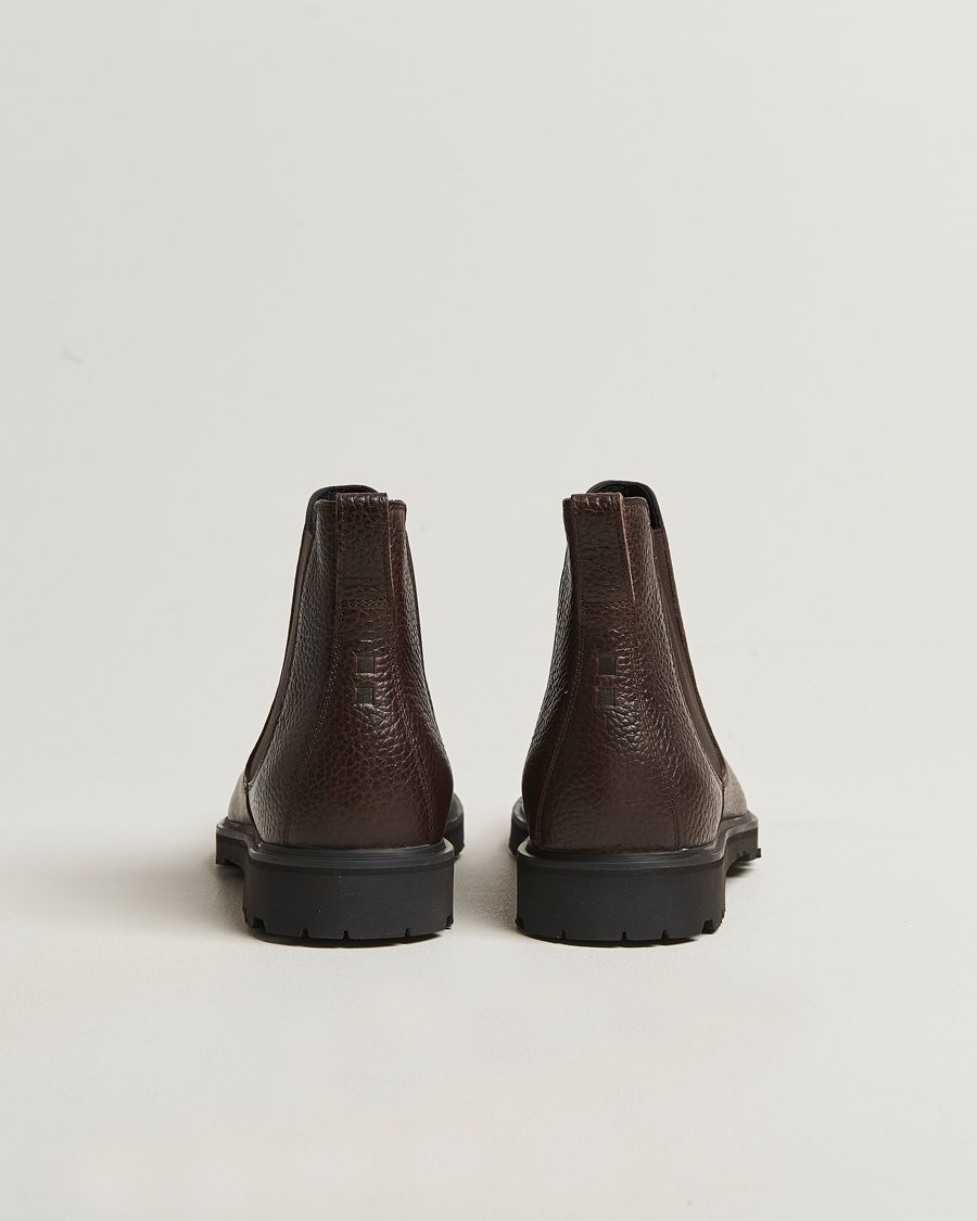 Herren | Boots | UBR | Thunder Chelsea Grained Leather Boot Dark Brown