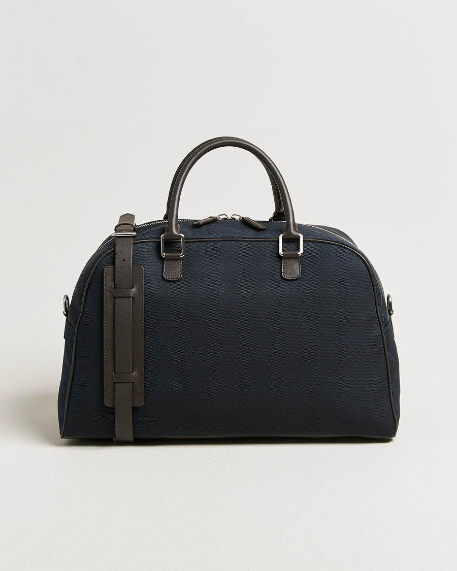 Herren | Taschen | Anderson's | Balistic Nylon/Leather Weekendbag Navy