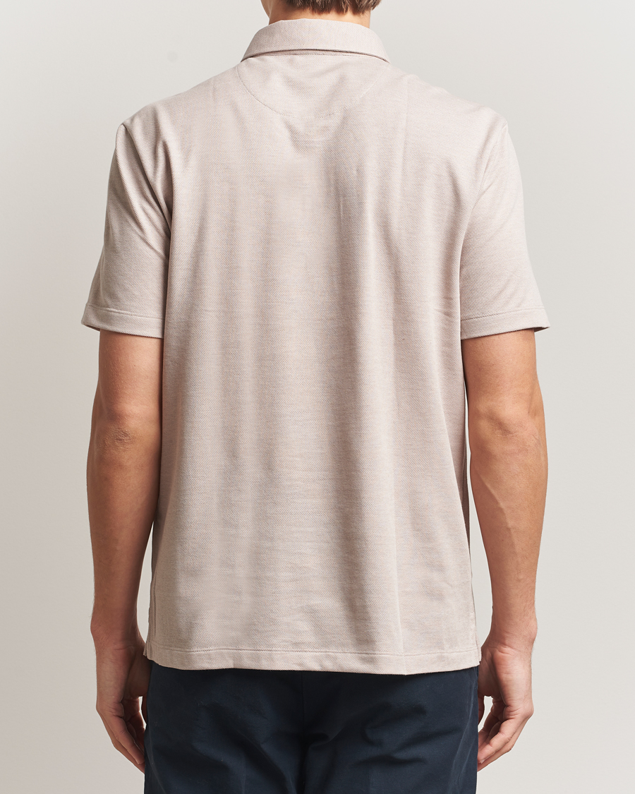 Herren | Poloshirts | Brioni | Short Sleeve Cotton Piquet Polo Beige