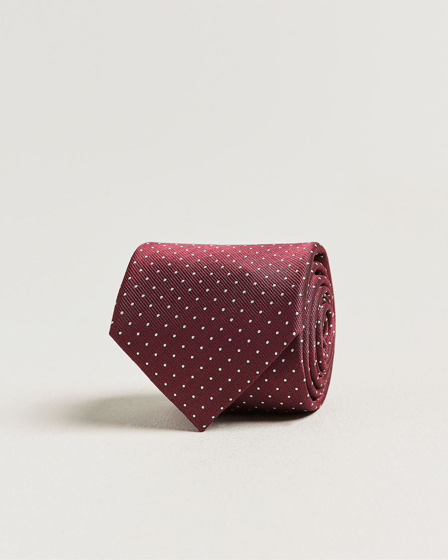Herren | Neu im Onlineshop | Brioni | Jacquard Dot Silk Tie Burgundy