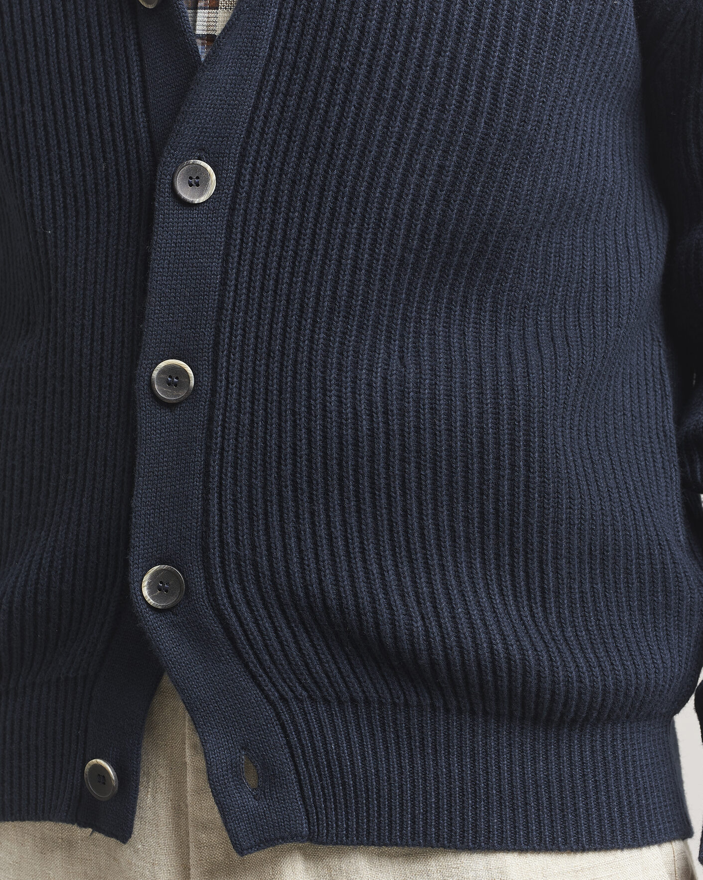Herren | Pullover | Altea | Cotton/Cashmere Shawl Cardigan Navy
