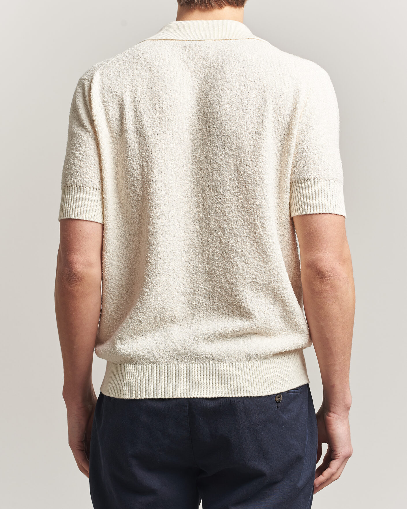Herren | Hemden | Altea | Soft Boucle Resort Shirt Off White