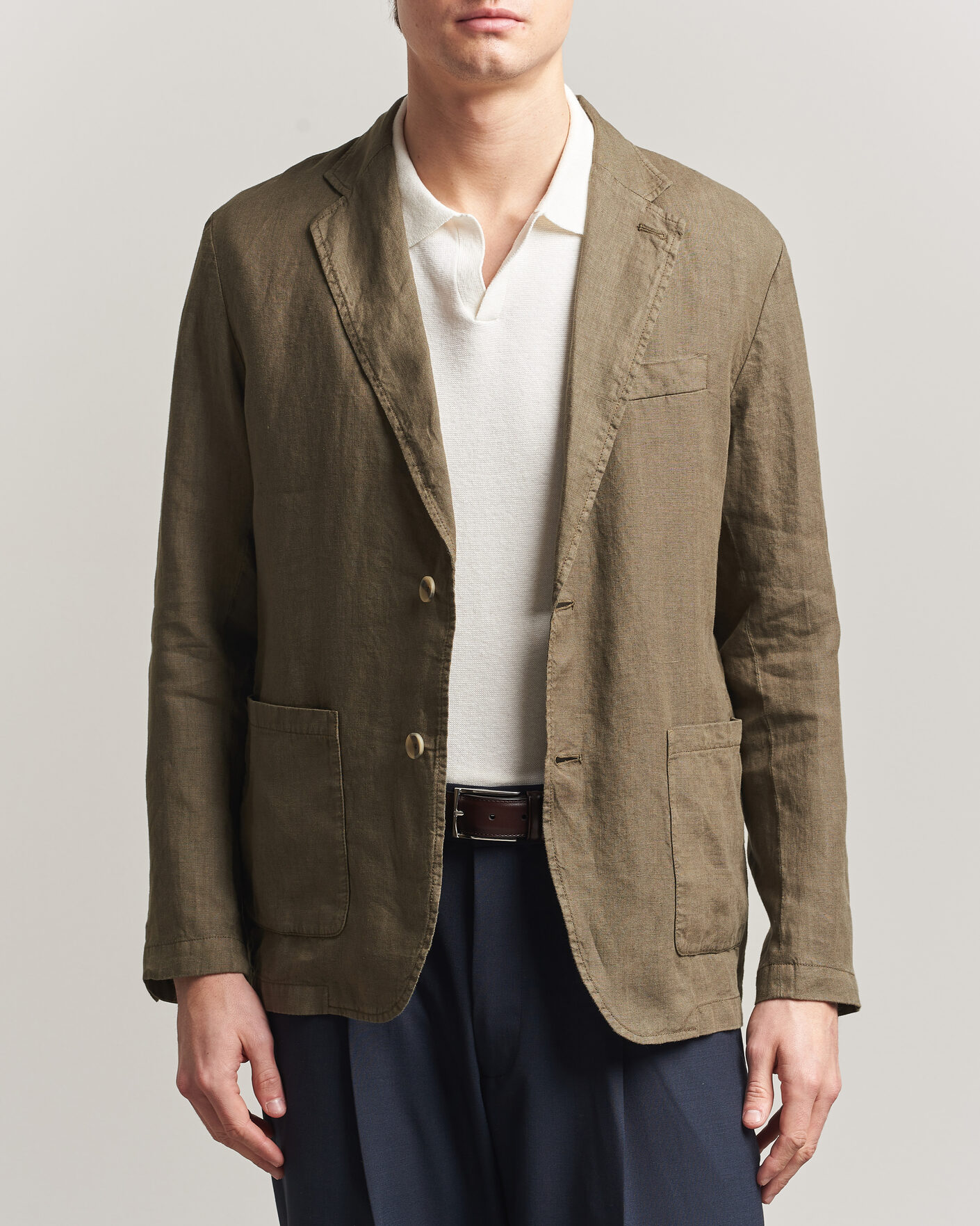 Herren | Sakkos | Altea | Linen Blazer Military