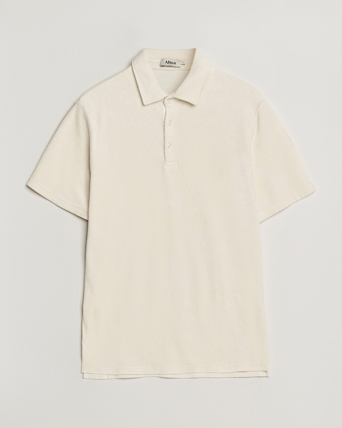 Herren | Poloshirts | Altea | Terry Cotton Polo Off White