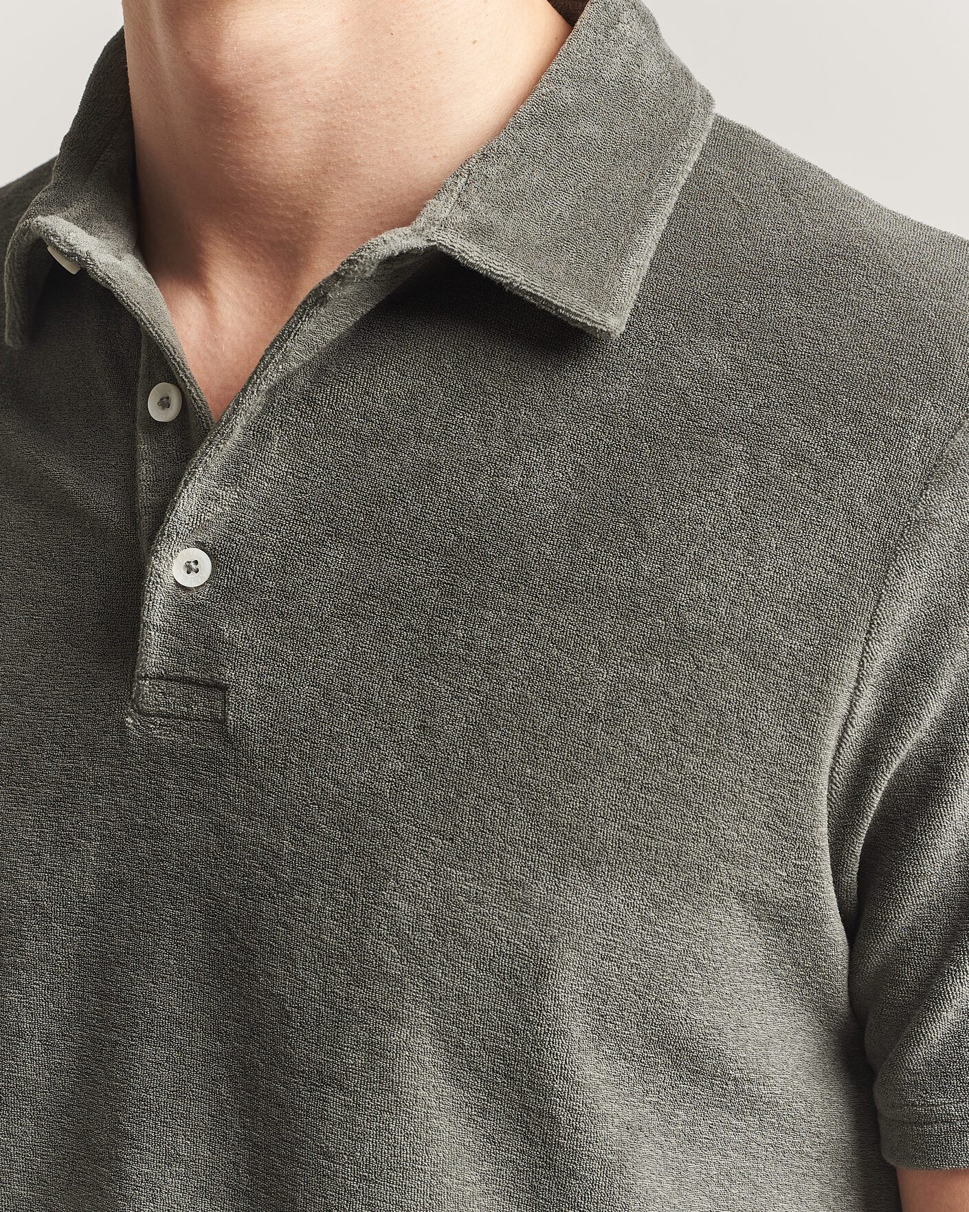 Herren | Poloshirts | Altea | Terry Cotton Polo Olive