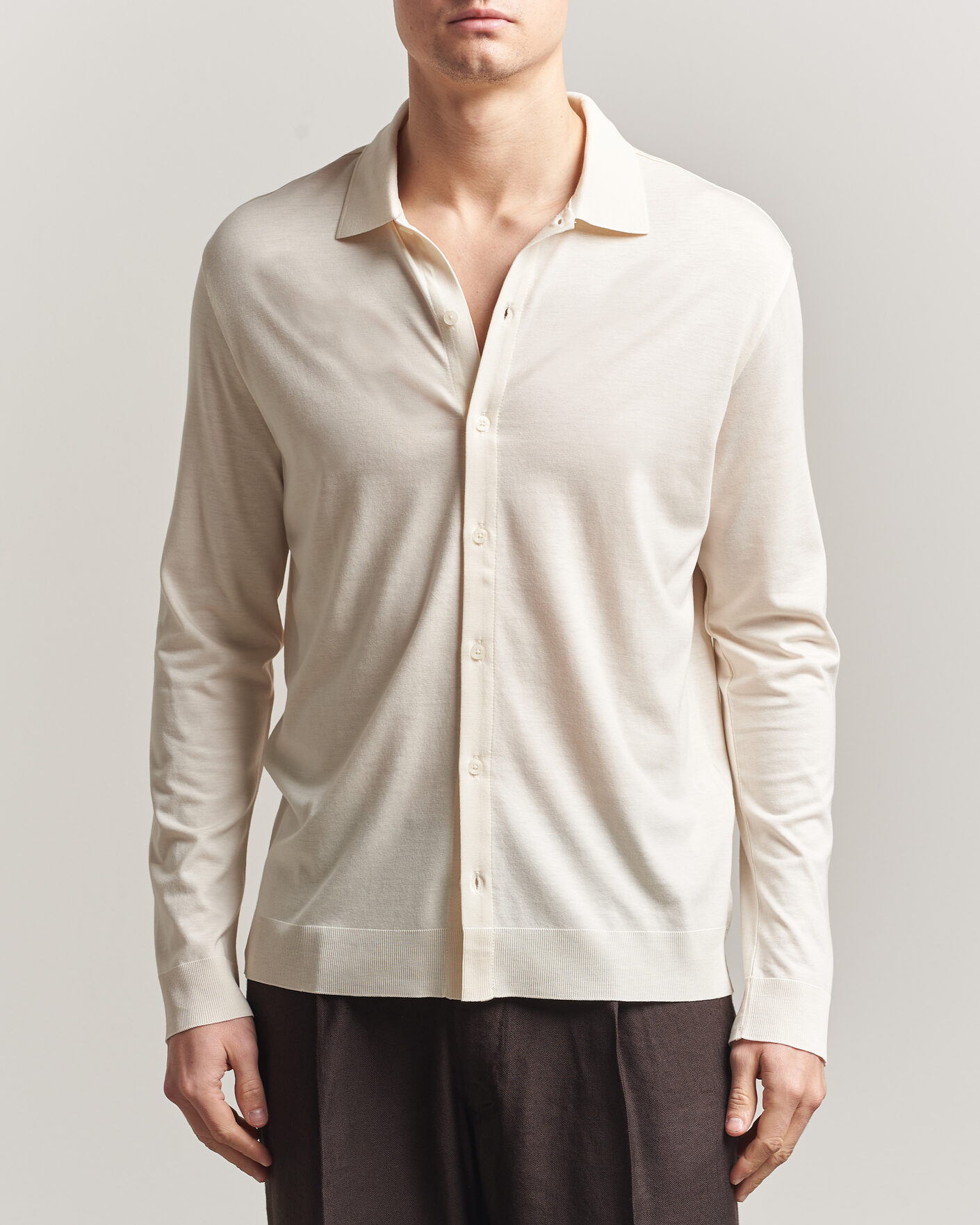 Herren | Hemden | Altea | Jersey Knit Shirt Off White