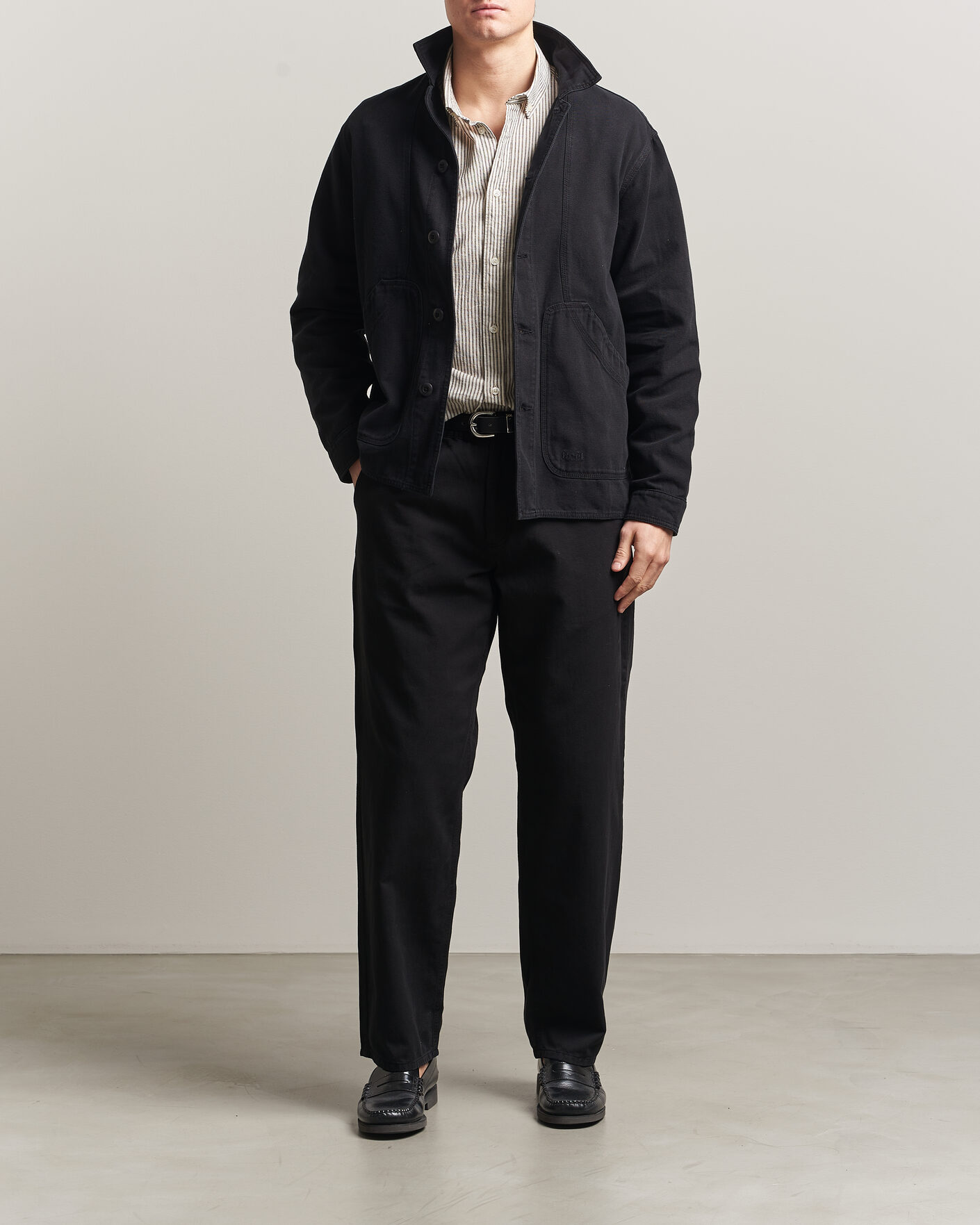 Herren | Hemden | Forét | Berry Canvas Overshirt Black