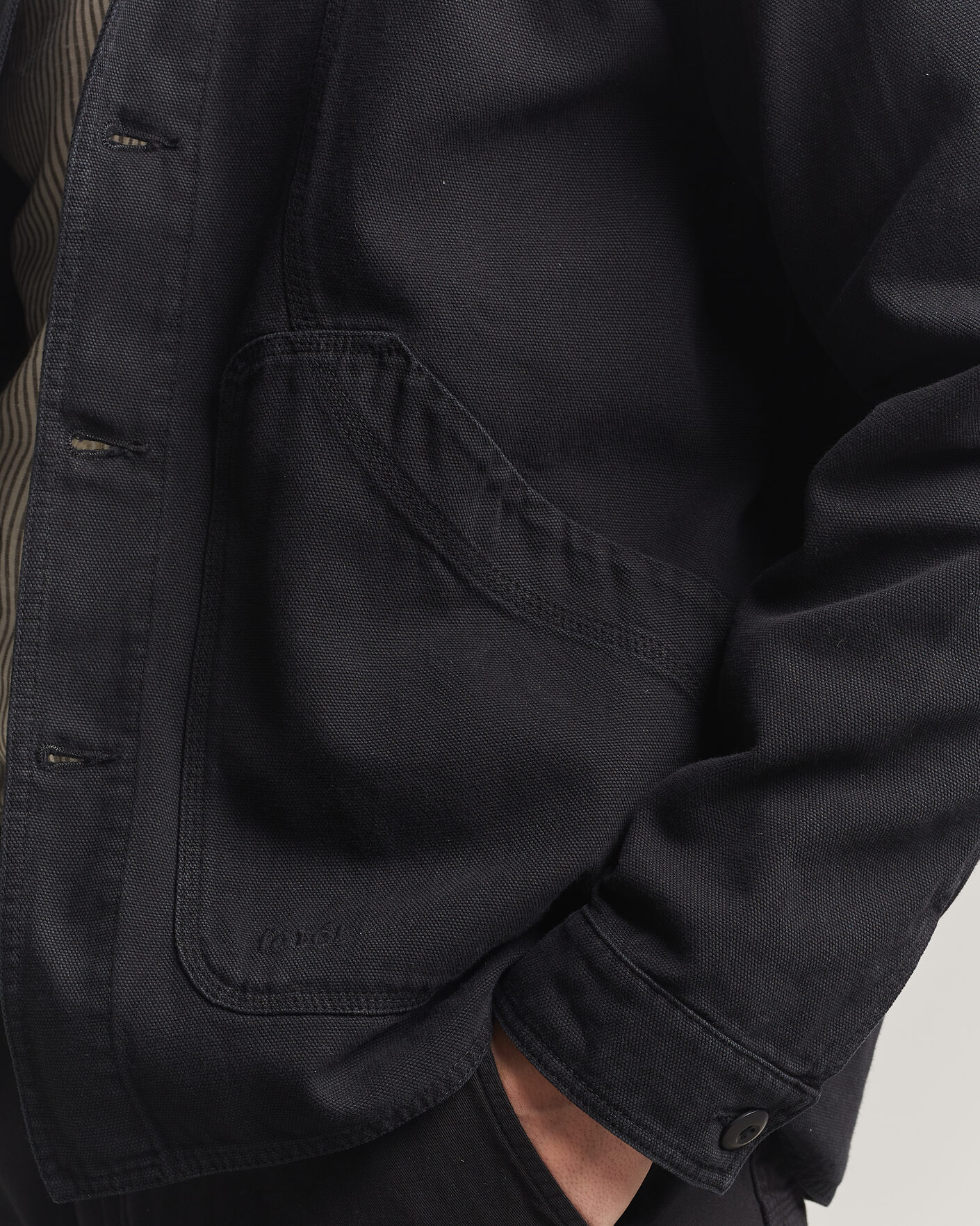 Herren | Hemden | Forét | Berry Canvas Overshirt Black