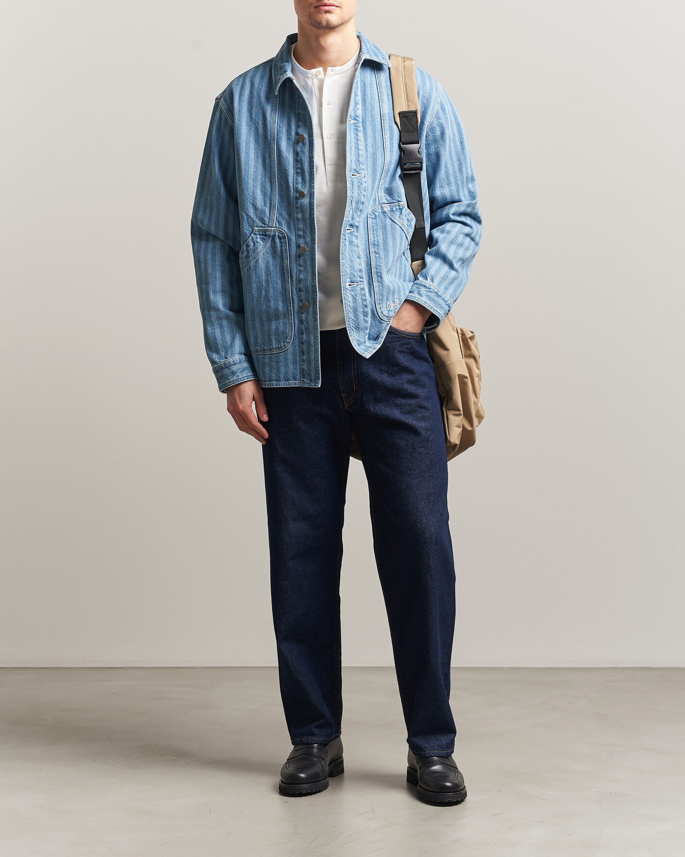 Herren | Hemden | Forét | Berry Denim Overshirt Striped Denim