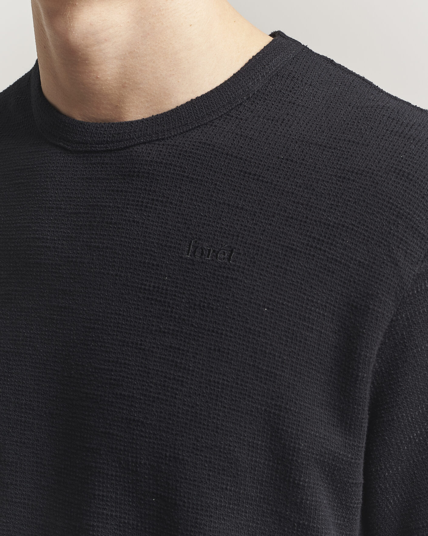 Herren | T-Shirts | Forét | Fir Structured T-Shirt Black