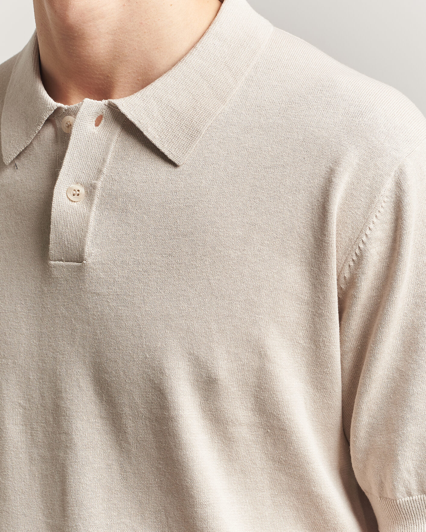 Herren | Poloshirts | Forét | Sea Cotton/Linen Polo Oatmeal