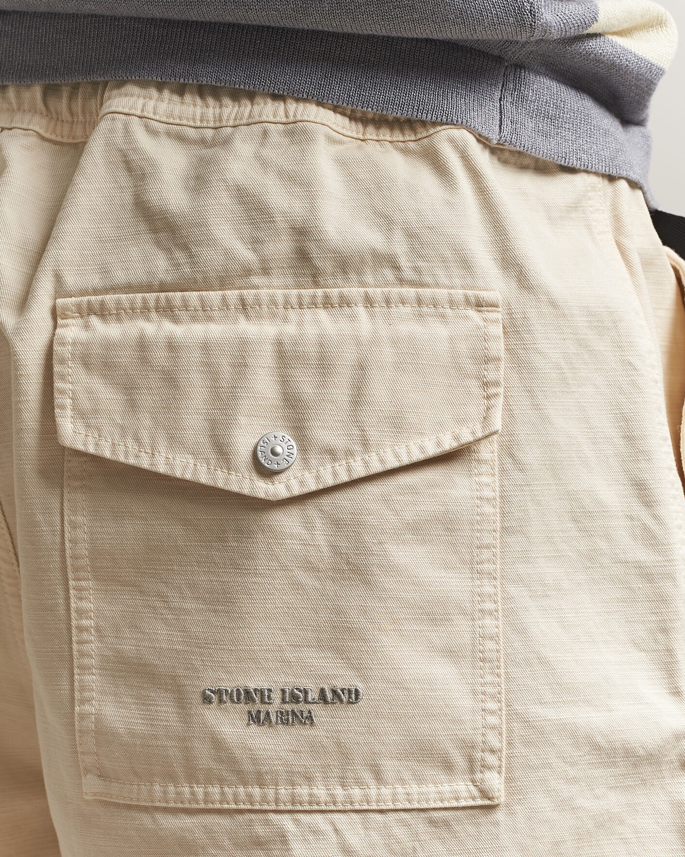 Herren | Shorts | Stone Island | Marina Organic Slub Cotton Shorts Ivory