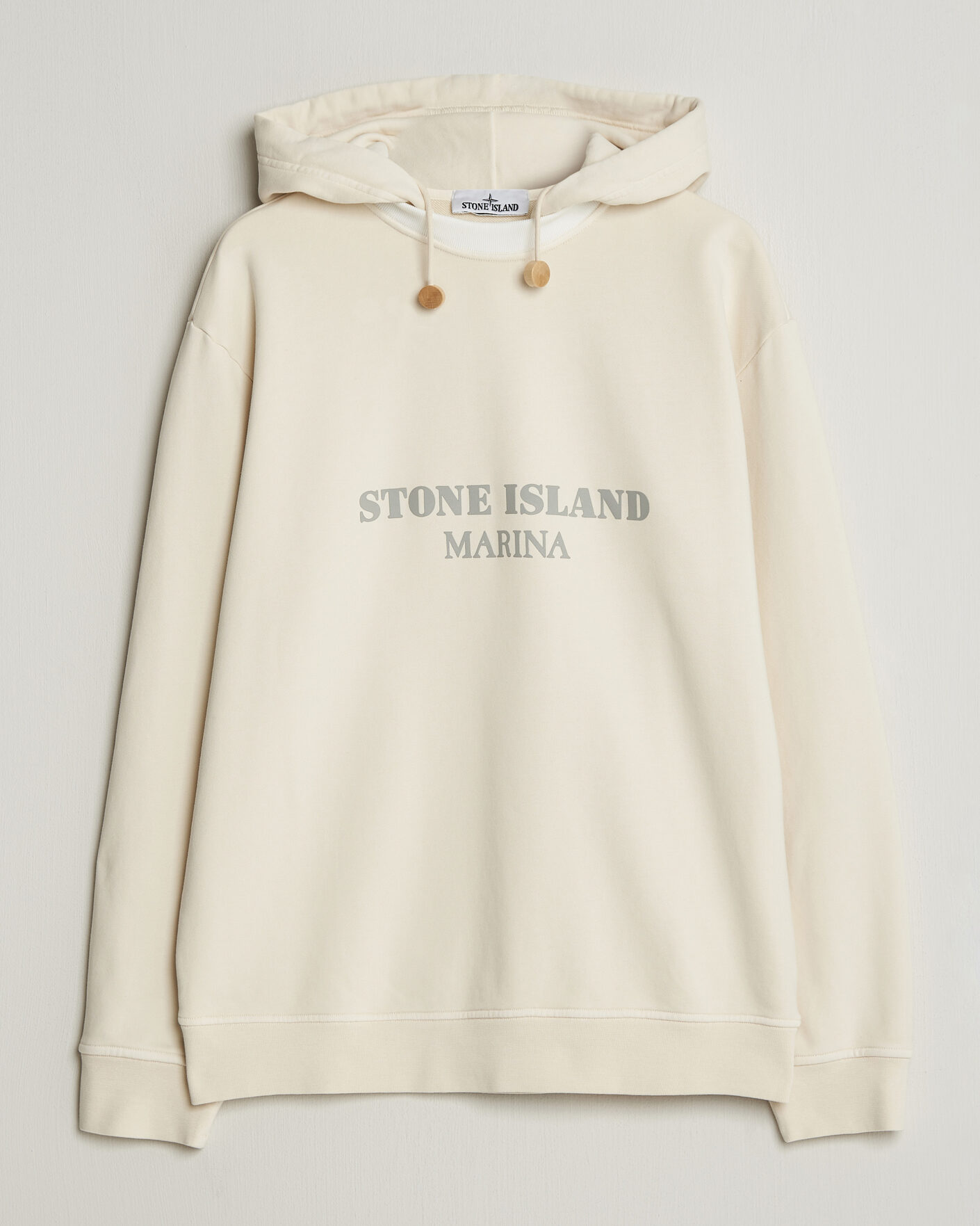 Herren | Pullover | Stone Island | Marina Cotton Fleece Hood Ivory
