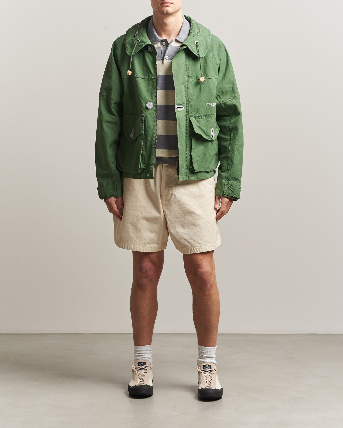Herren | Jacken | Stone Island | Marina Panama Weave Coach Jacket Quartz Green