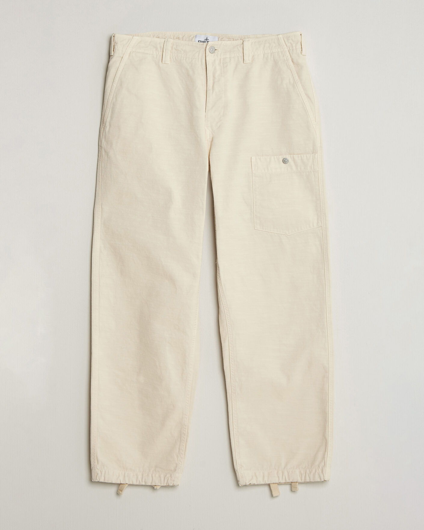 Herren | Hosen | Stone Island | Marina Cotton Twill Trousers Ivory
