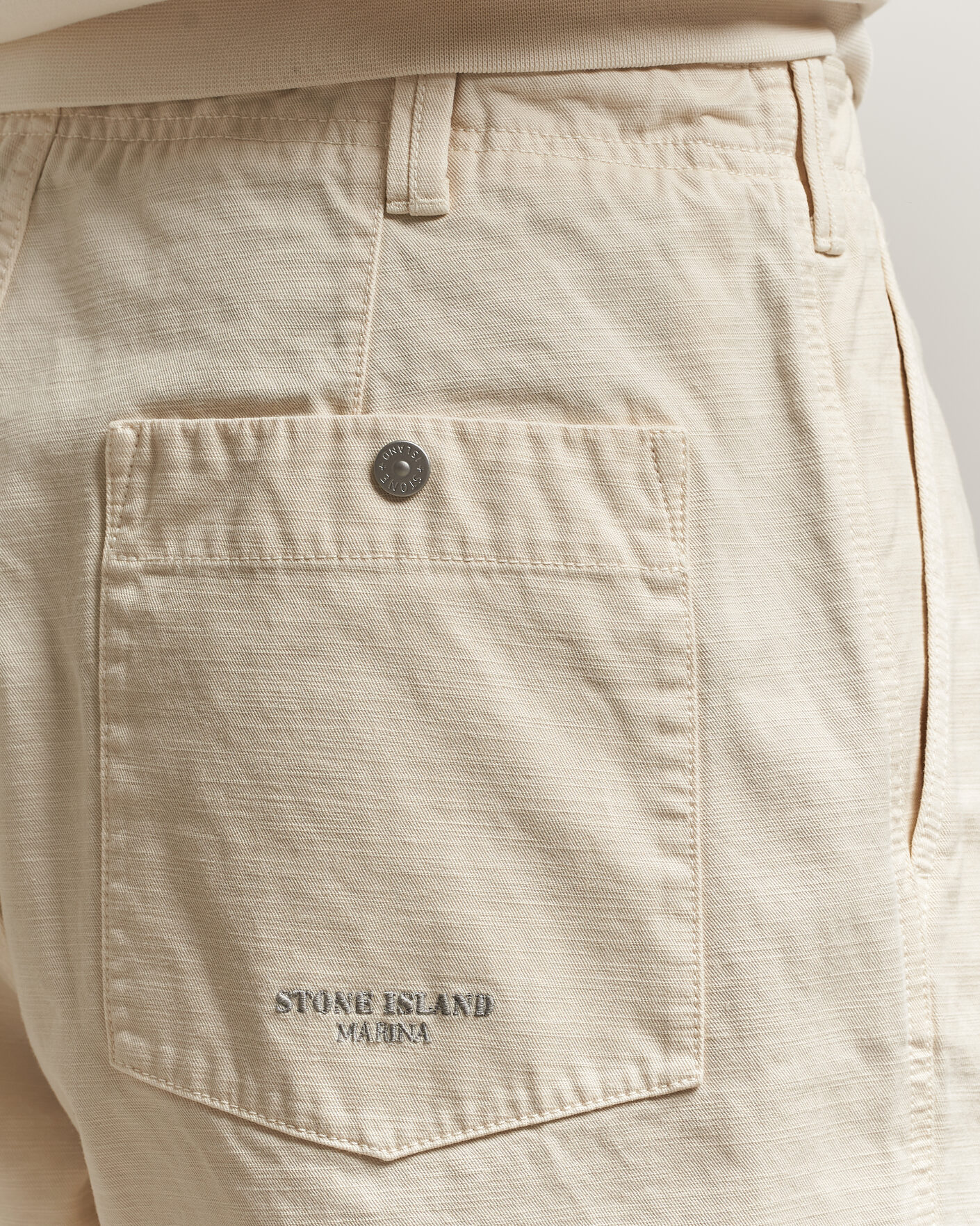Herren | Hosen | Stone Island | Marina Cotton Twill Trousers Ivory