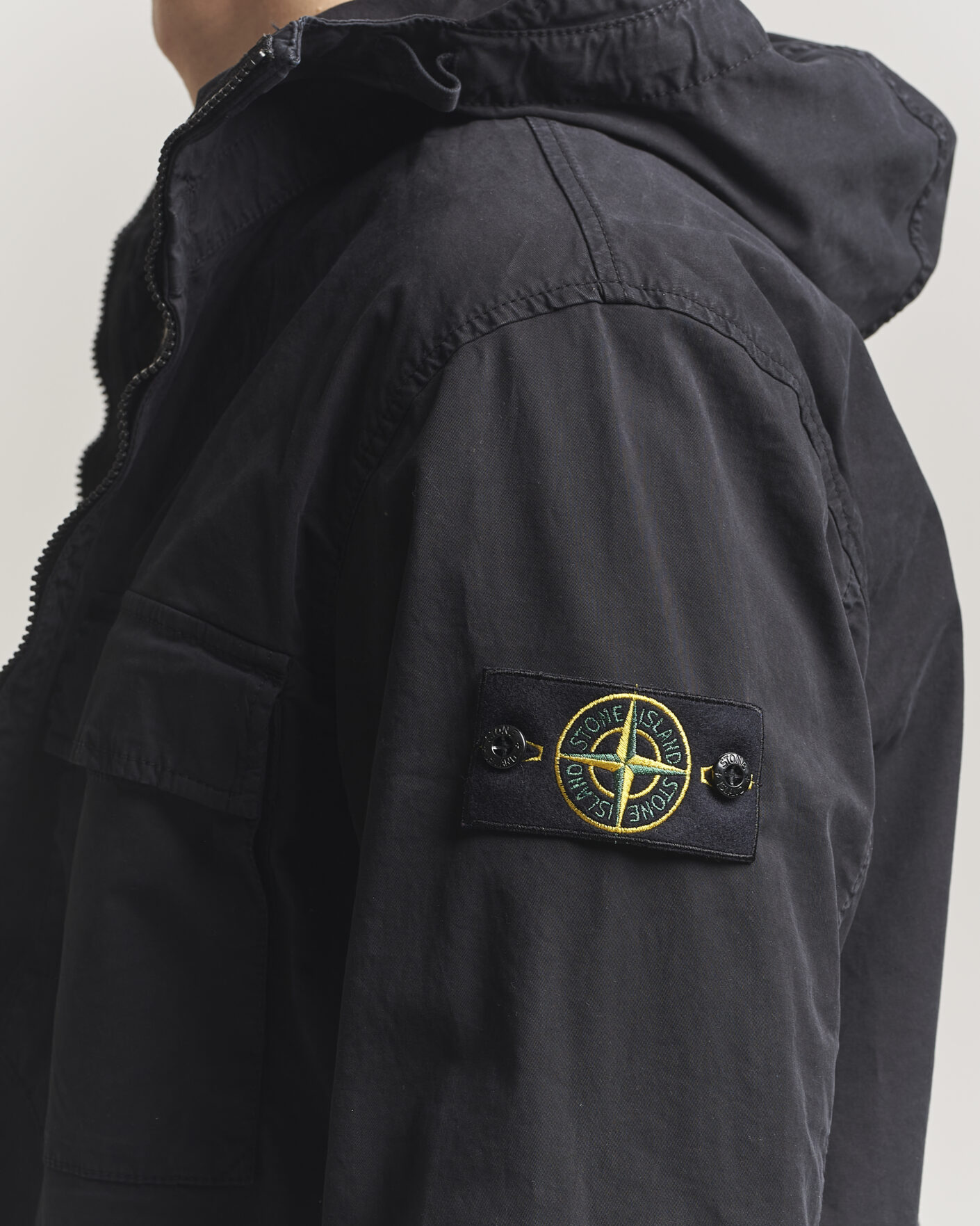 Herren | Jacken | Stone Island | Stretch Cotton Twill Hood Jacket Black