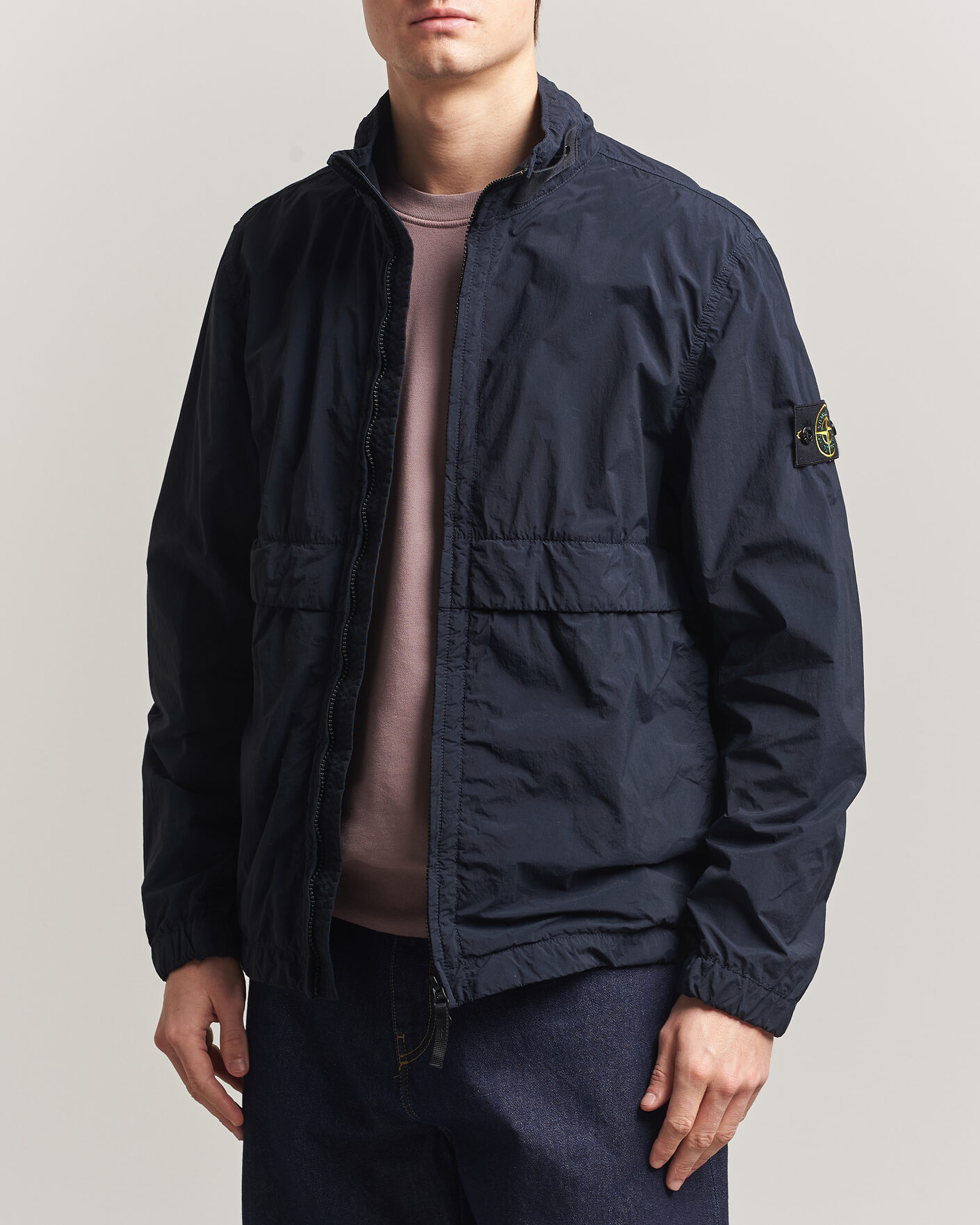Herren | Jacken | Stone Island | Nylon Smerigliato-TC Stand Collar Jacket Navy