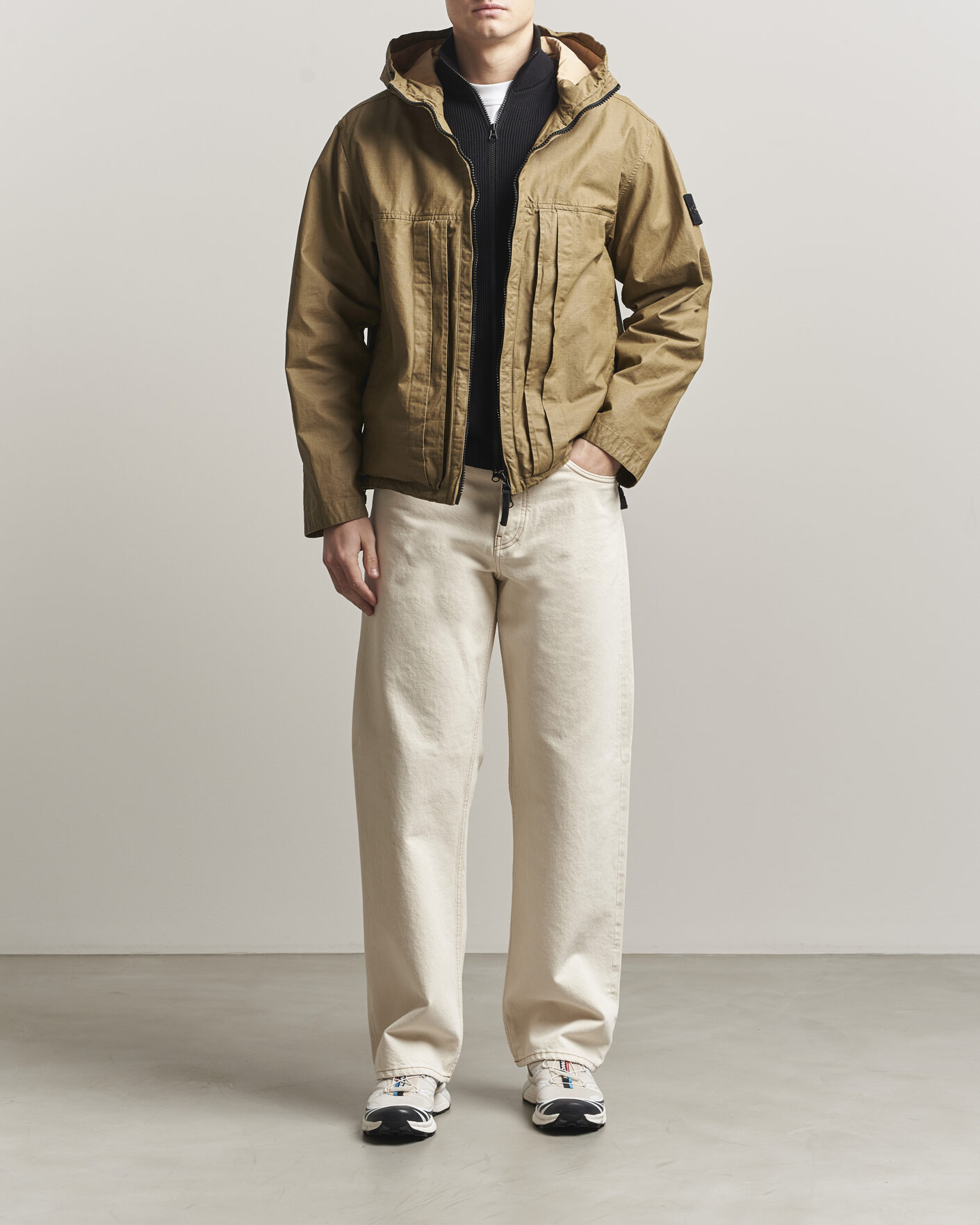 Herren | Jacken | Stone Island | Double Coated Cotton Ripstop Jacket Military Green