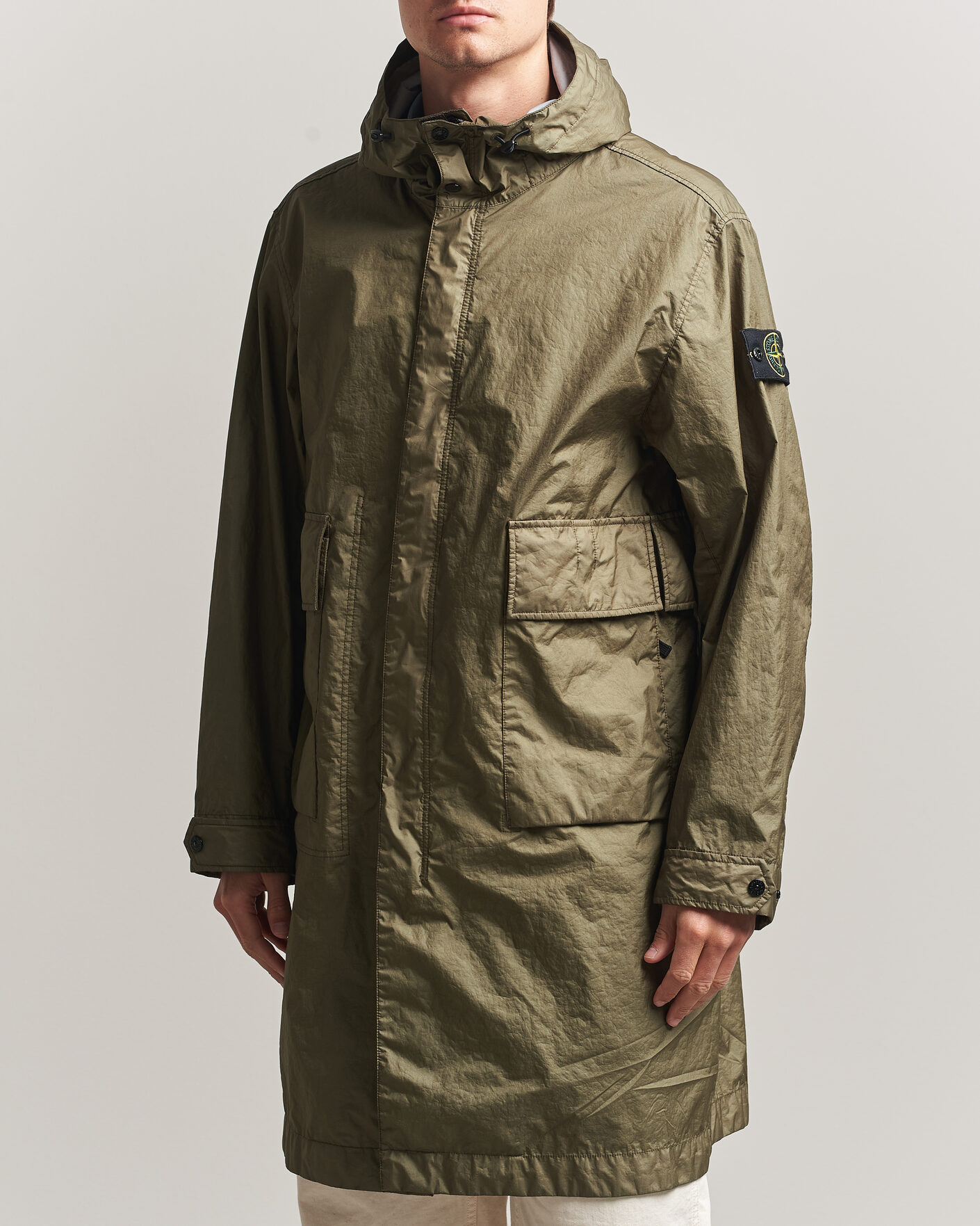 Herren | Jacken | Stone Island | Membrana 3L Hooded Parka Military Green