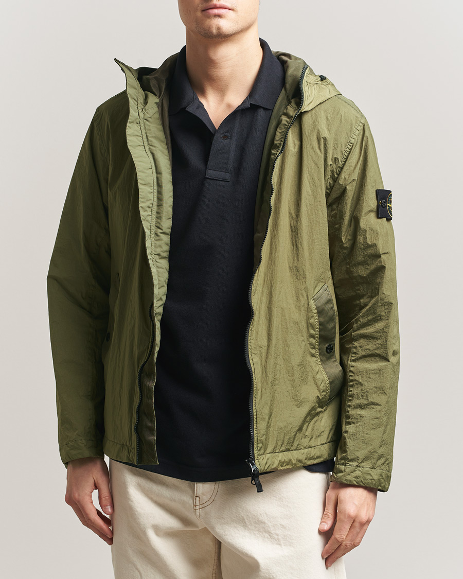 Herren | Jacken | Stone Island | Crinkle Reps Padded Hood Jacket Military Green