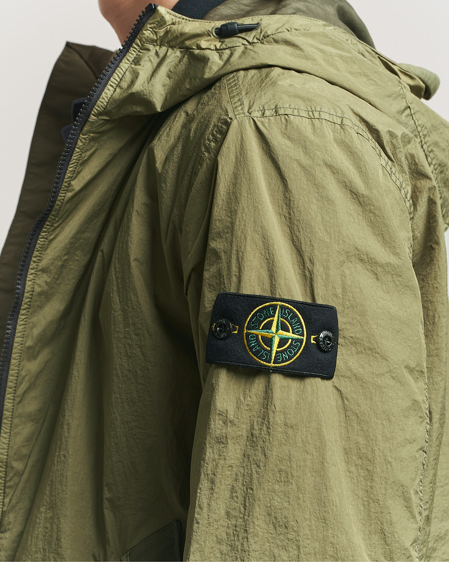 Herren | Jacken | Stone Island | Crinkle Reps Padded Hood Jacket Military Green