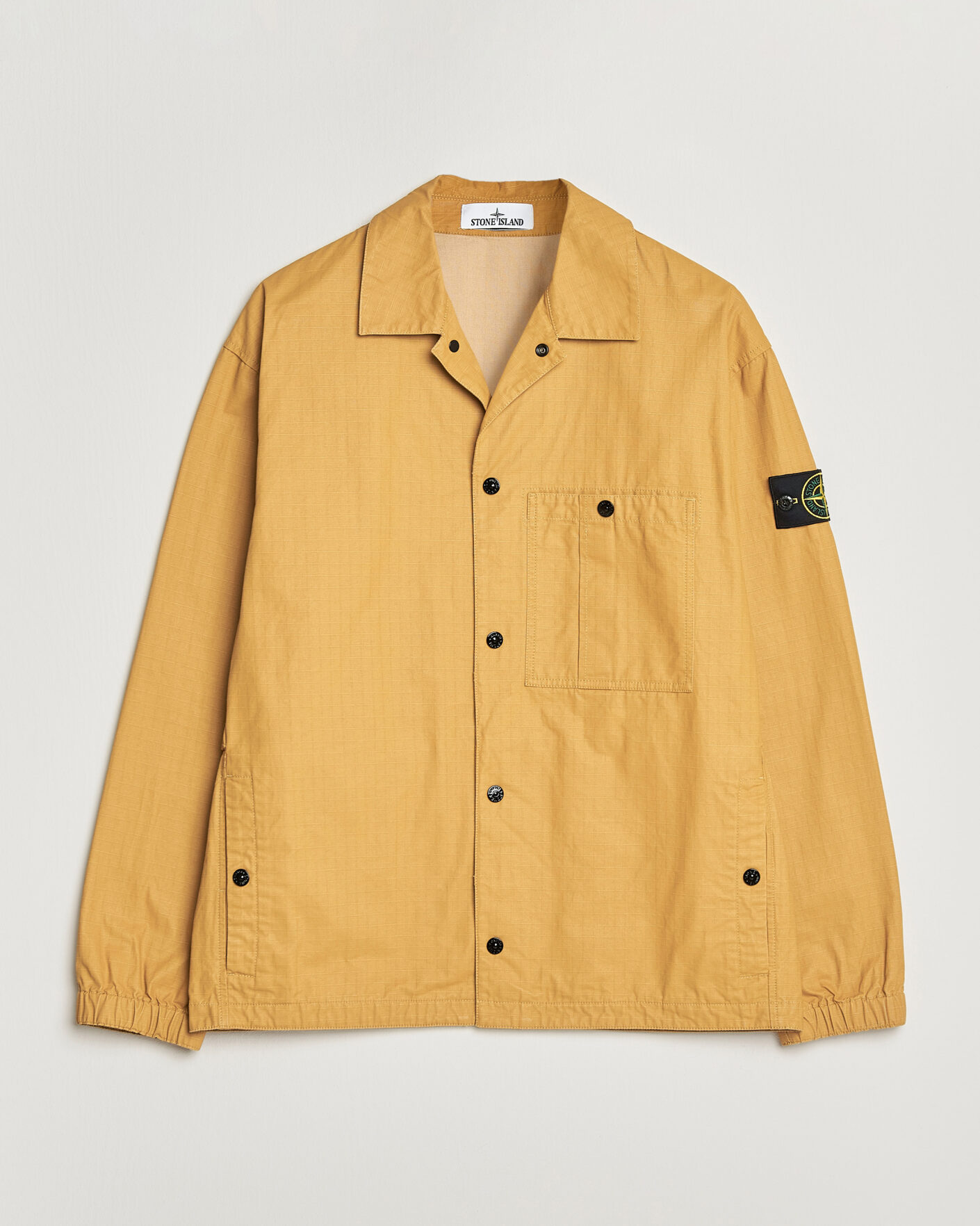 Herren | Jacken | Stone Island | Double Coated Cotton Ripstop Overshirt Mustard