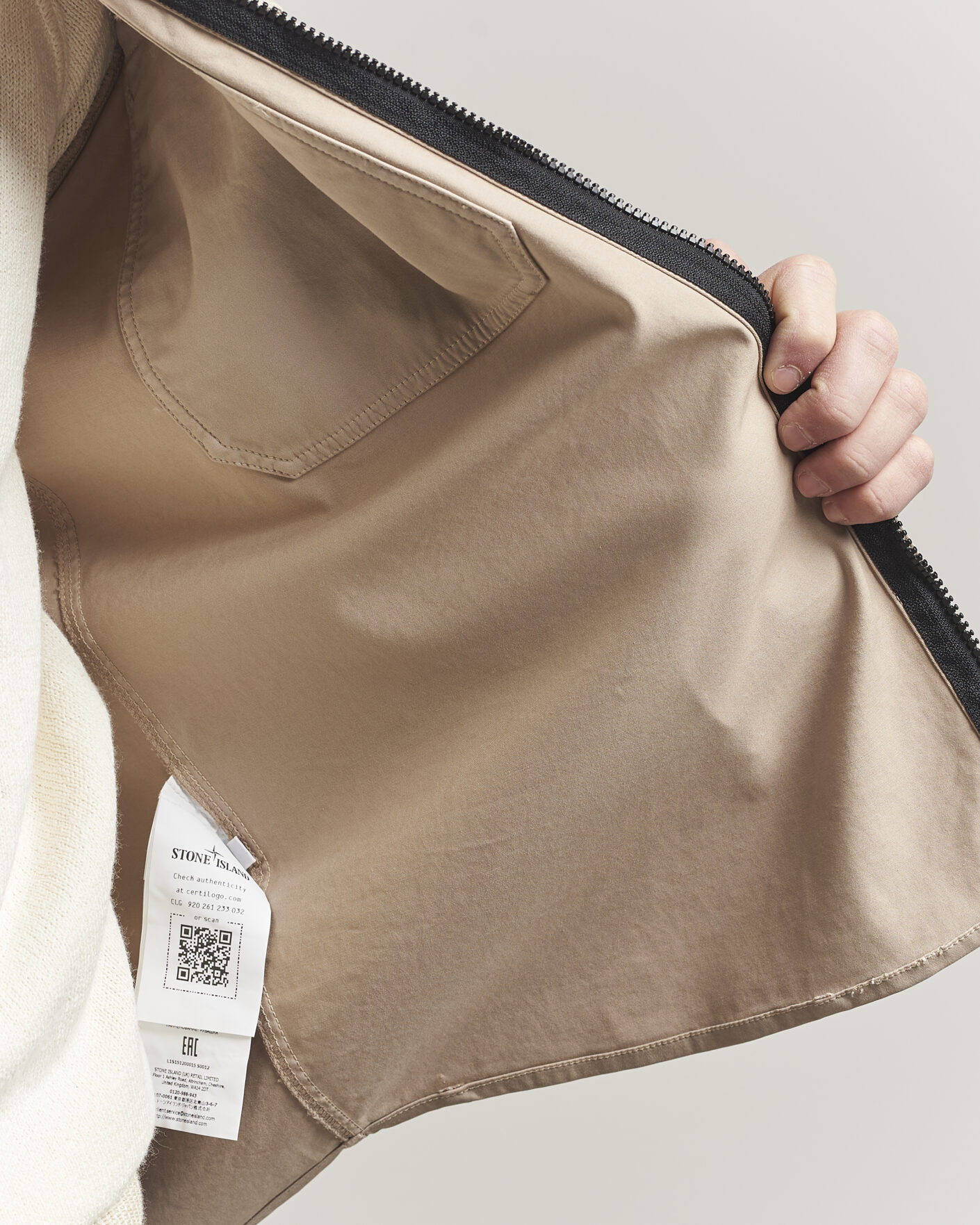 Herren | Hemden | Stone Island | Cotton Stretch Zip Overshirt Desert