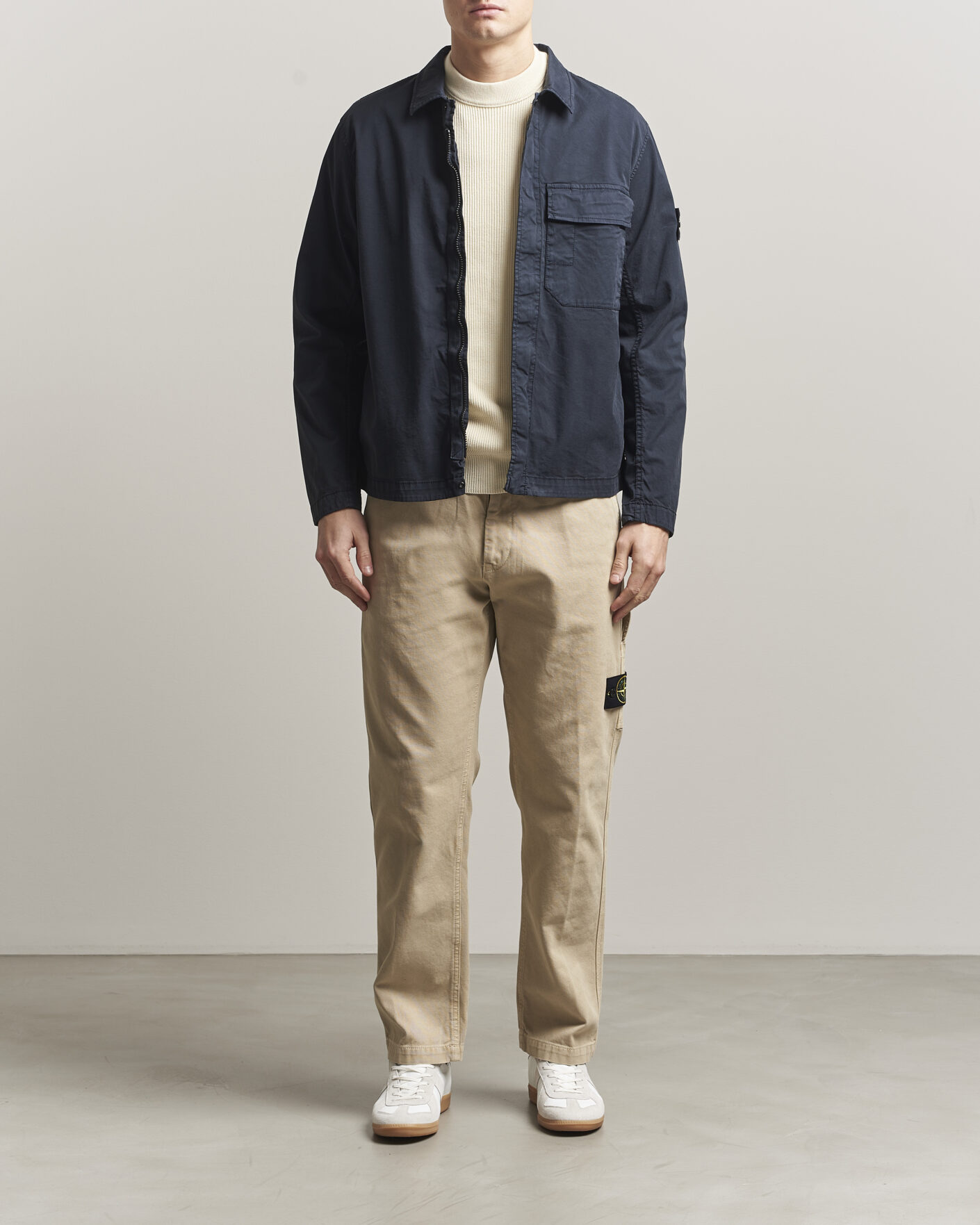 Herren | Jacken | Stone Island | Organic Cotton Twill Overshirt Navy