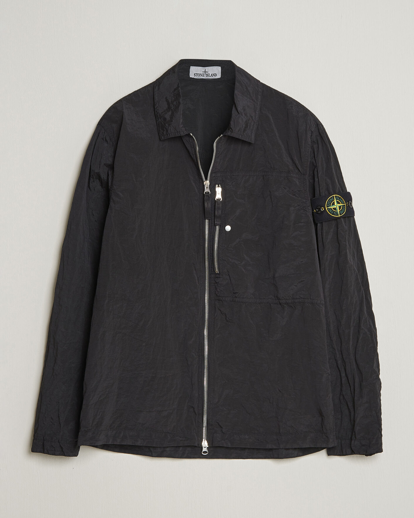 Herren | Hemden | Stone Island | Nylon Metal Zip Overshirt Black