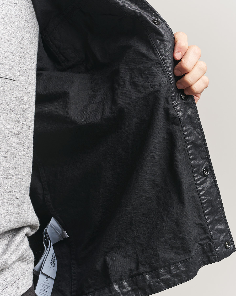 Herren | Hemden | Stone Island | Garment Dyed Nylon Zip Overshirt Black