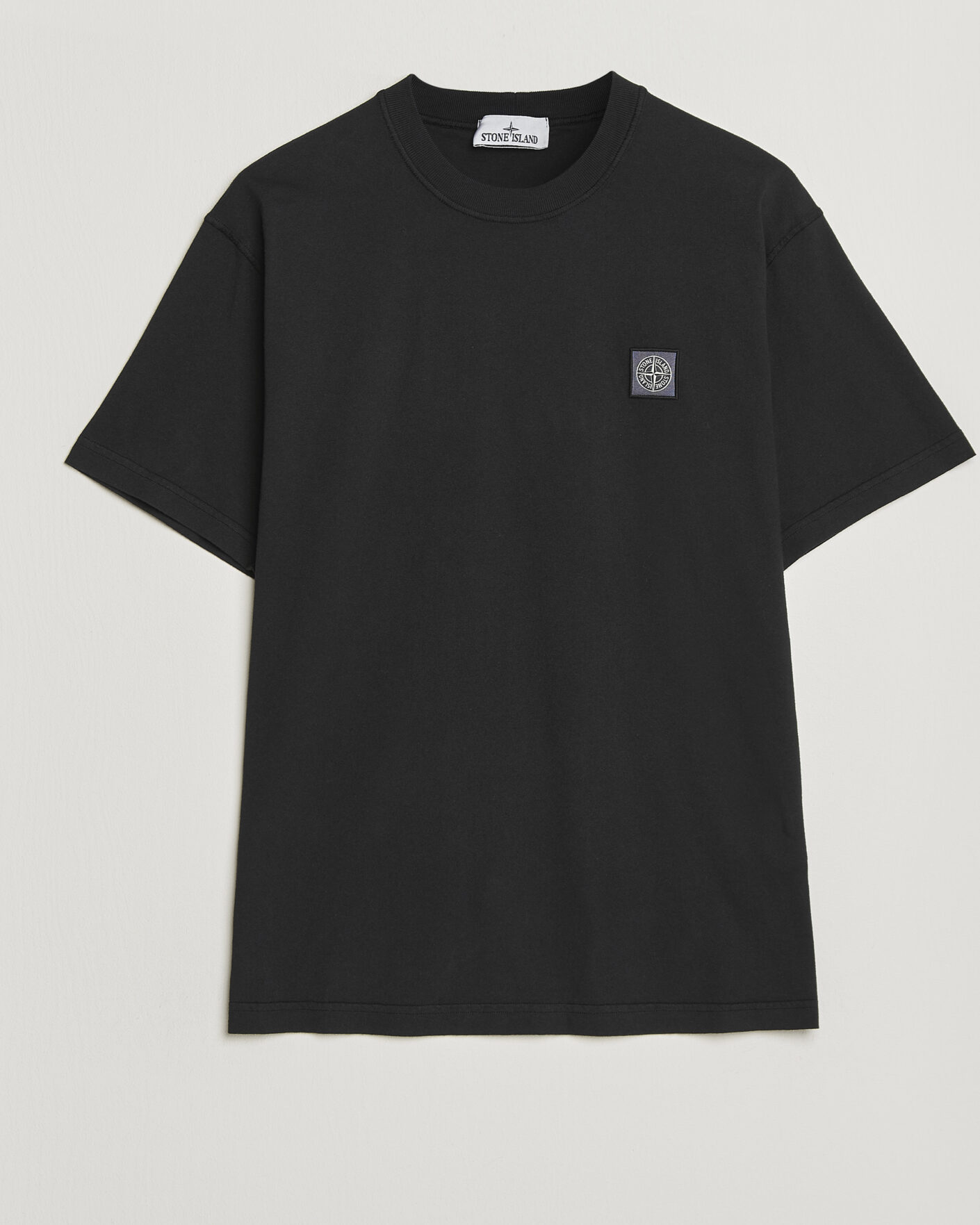 Herren | T-Shirts | Stone Island | Organic Cotton Fissato Effect T-Shirt Black