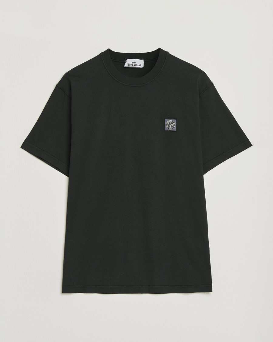 Herren | T-Shirts | Stone Island | Organic Cotton Fissato Effect T-Shirt Black