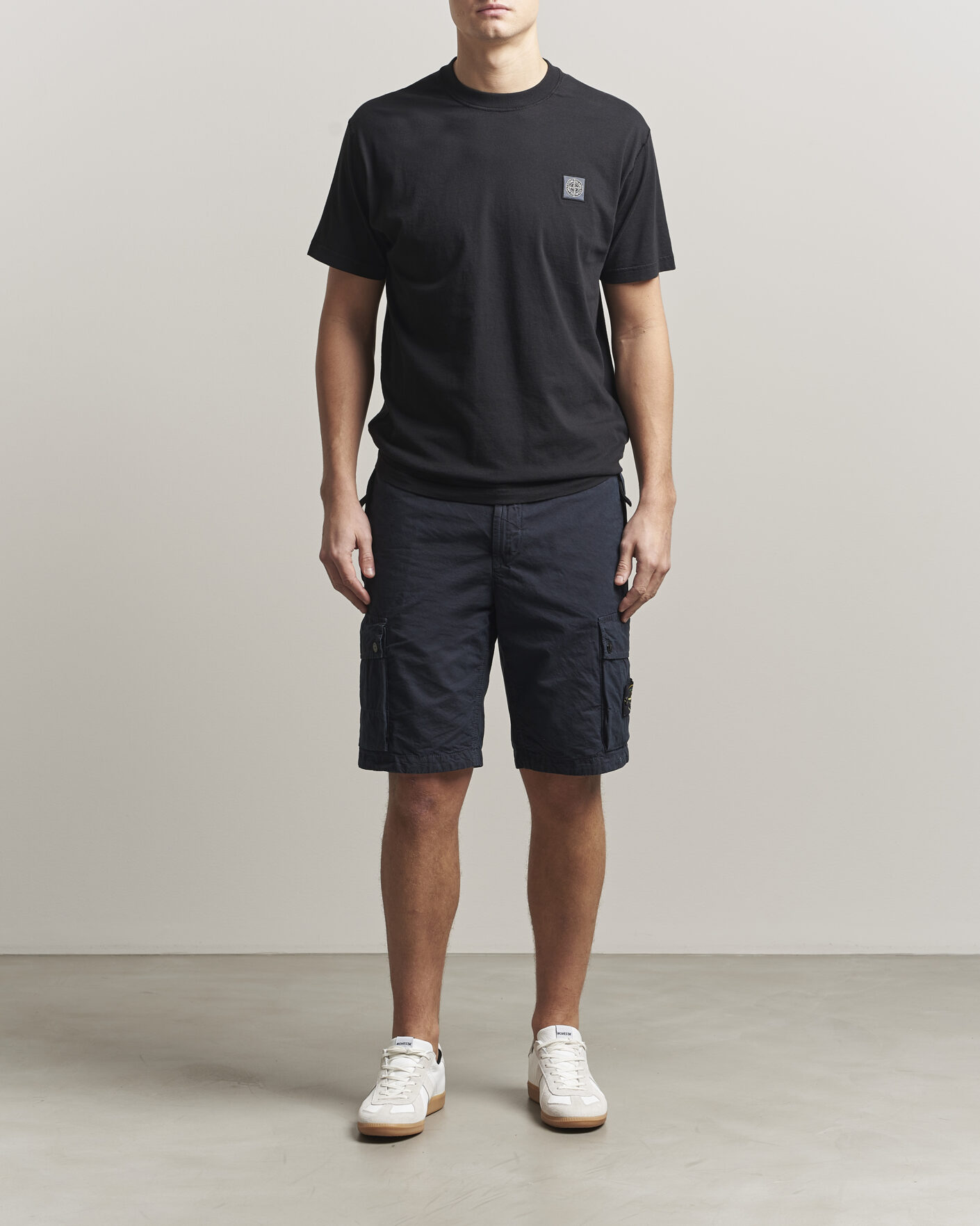 Herren | T-Shirts | Stone Island | Organic Cotton Fissato Effect T-Shirt Black