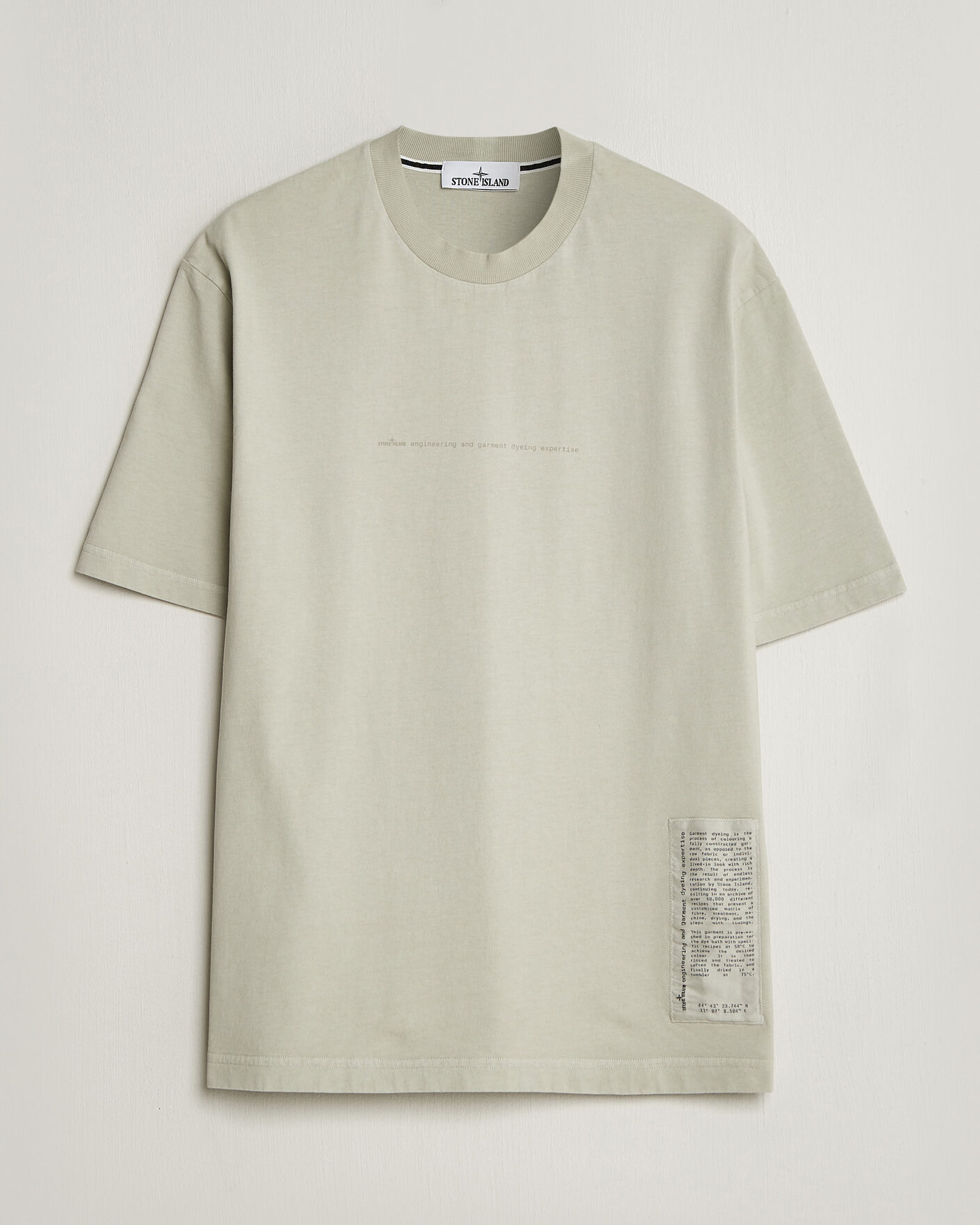 Herren | T-Shirts | Stone Island | Combed Cotton Jersey Printed T-Shirt Pearl Grey