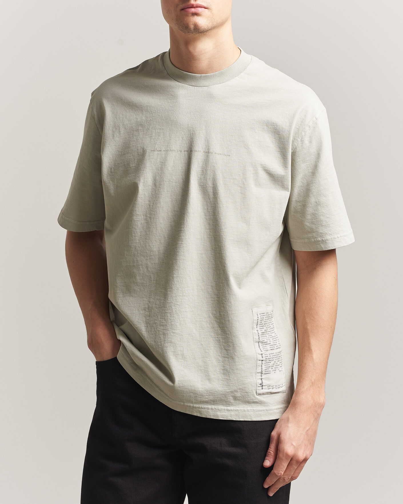 Herren | T-Shirts | Stone Island | Combed Cotton Jersey Printed T-Shirt Pearl Grey