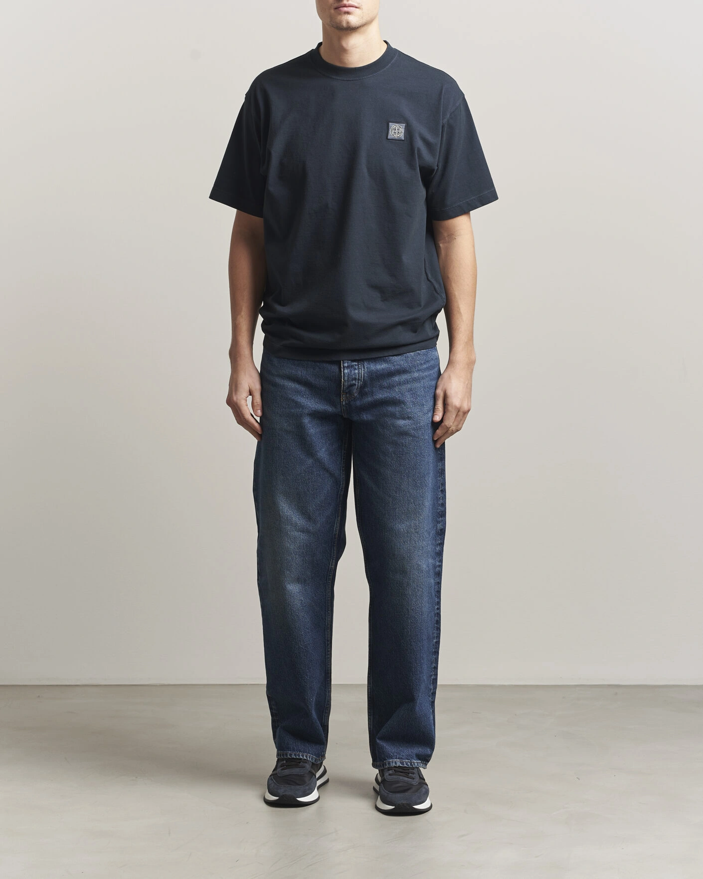 Herren | T-Shirts | Stone Island | Combed Organic Cotton T-Shirt Navy